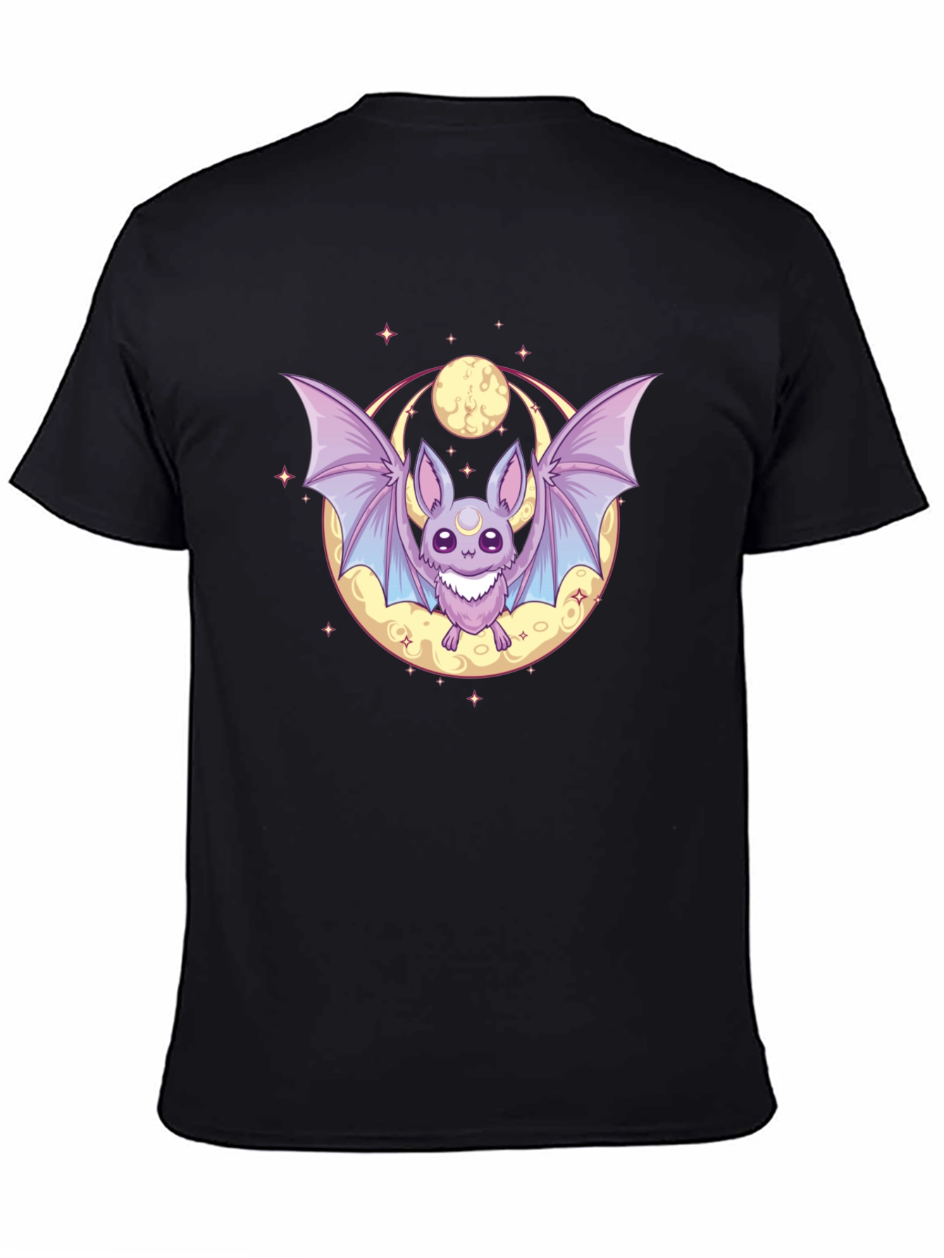 Cute Bat & Moon Graphic Tee