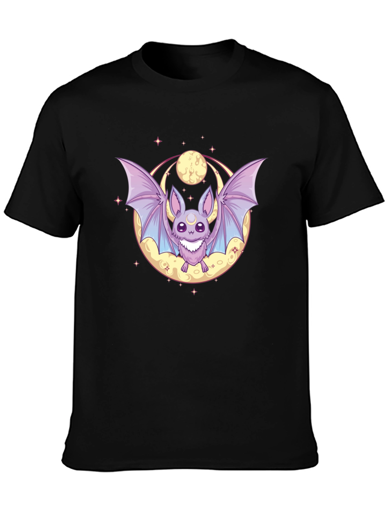 Cute Bat & Moon Graphic Tee