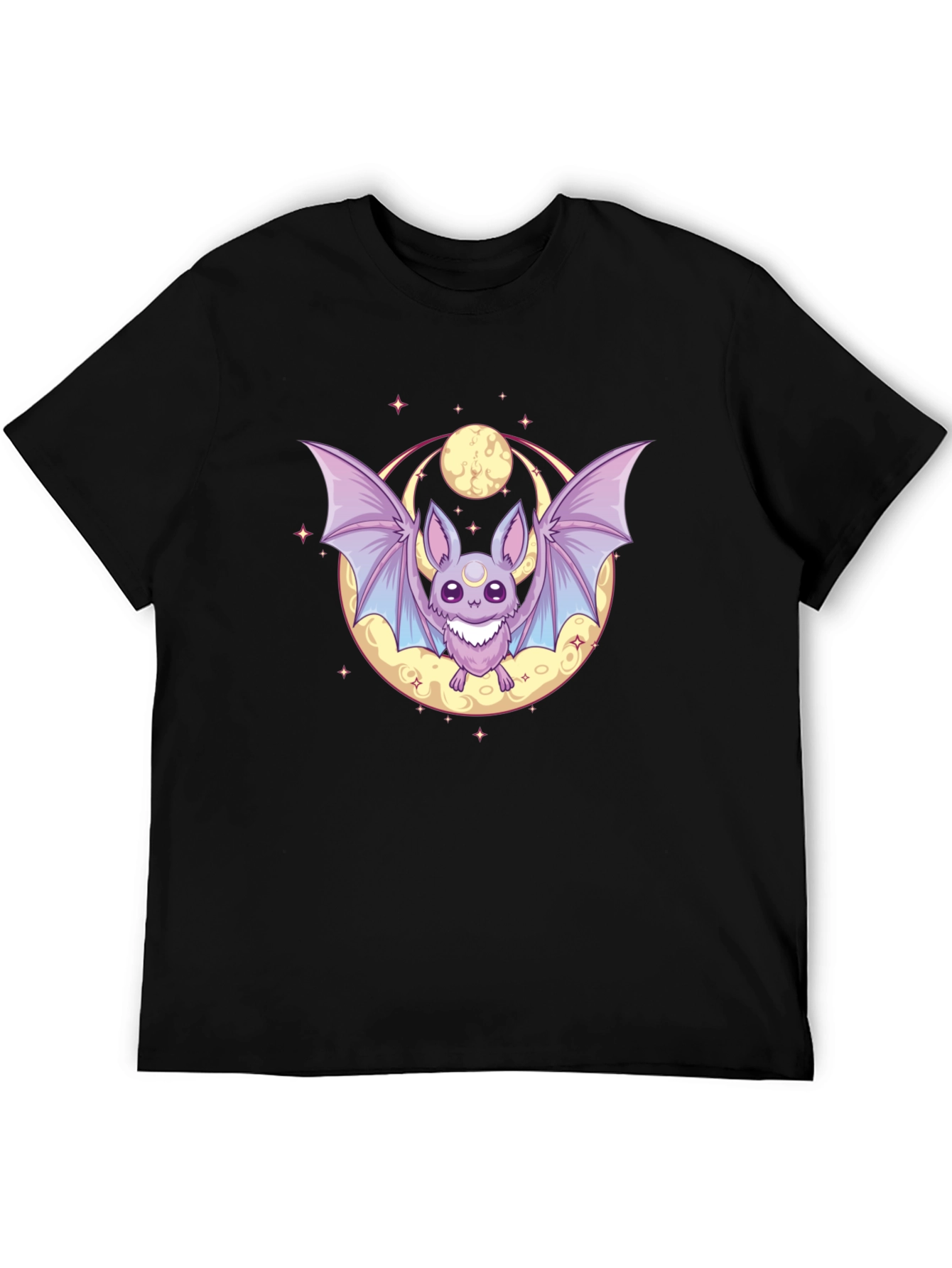 Cute Bat & Moon Graphic Tee