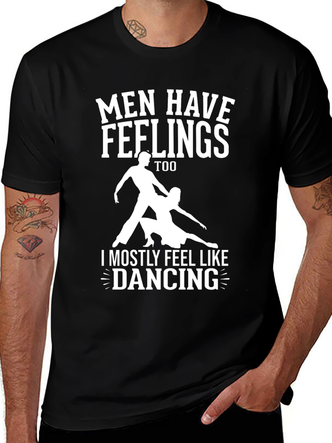 Mens Dancing Feelings Graphic T-Shirt