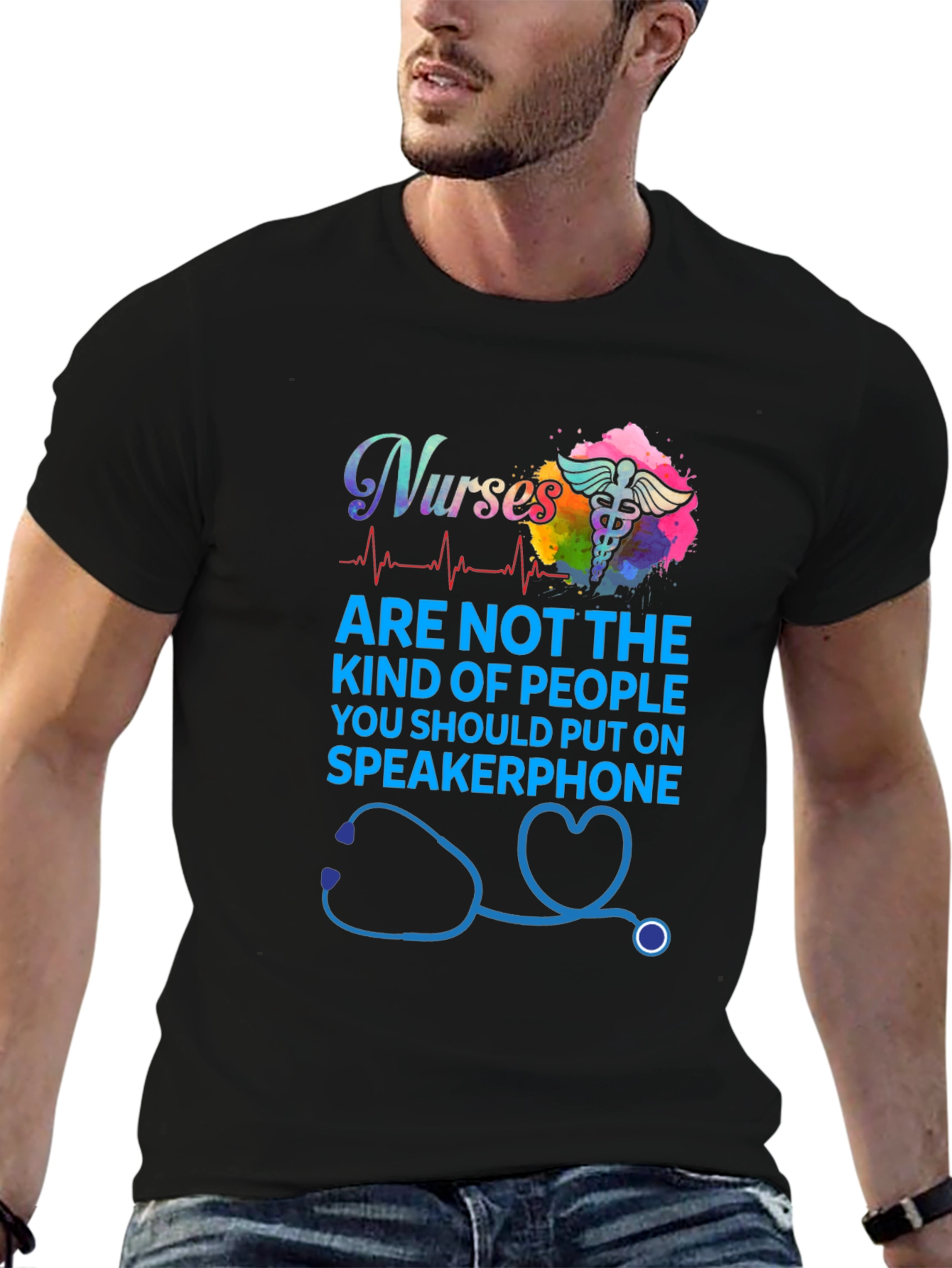 Nurses Speakerphone T-Shirt - Funny Medical Tee