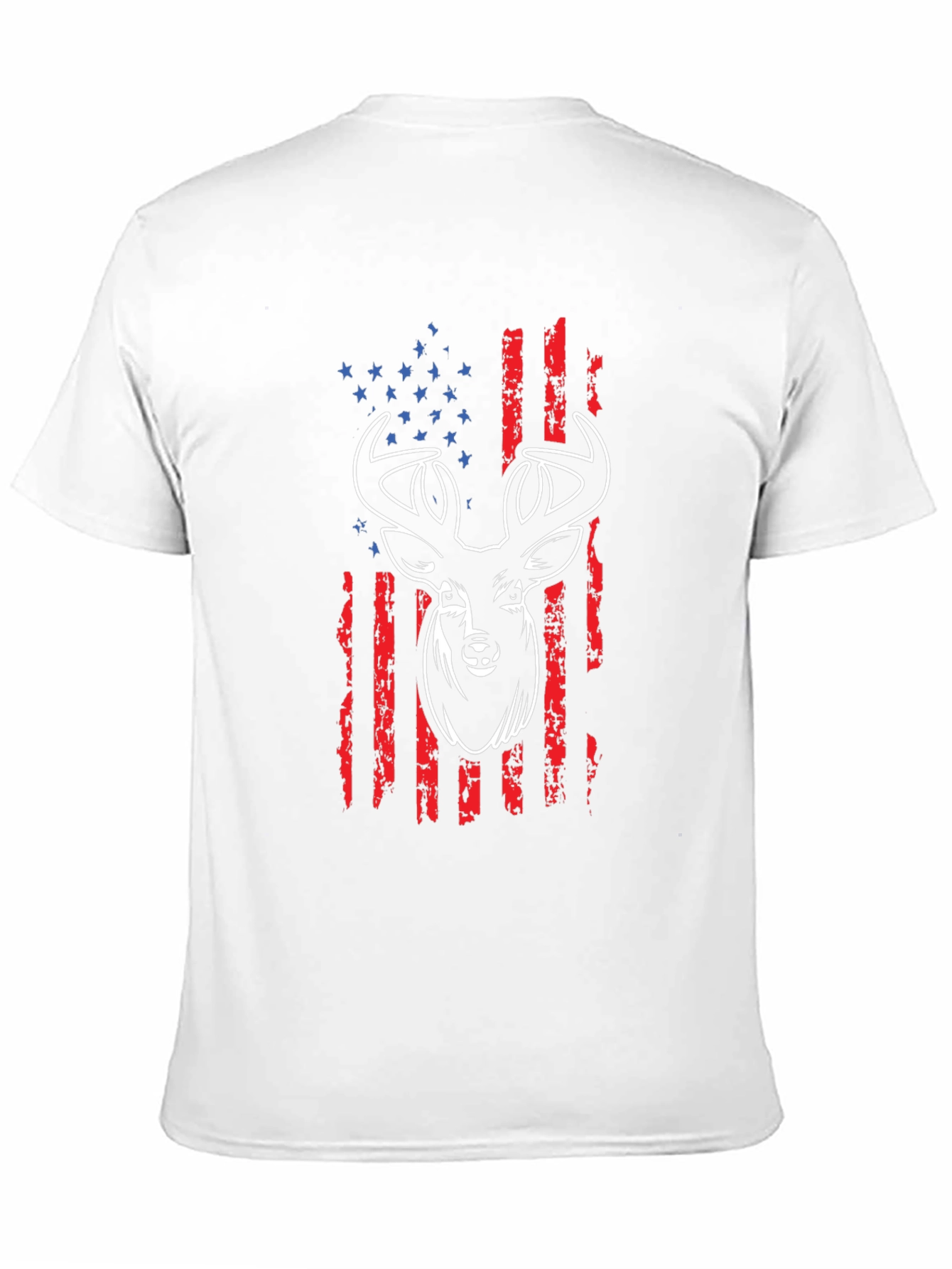 American Flag Deer Graphic T-Shirt