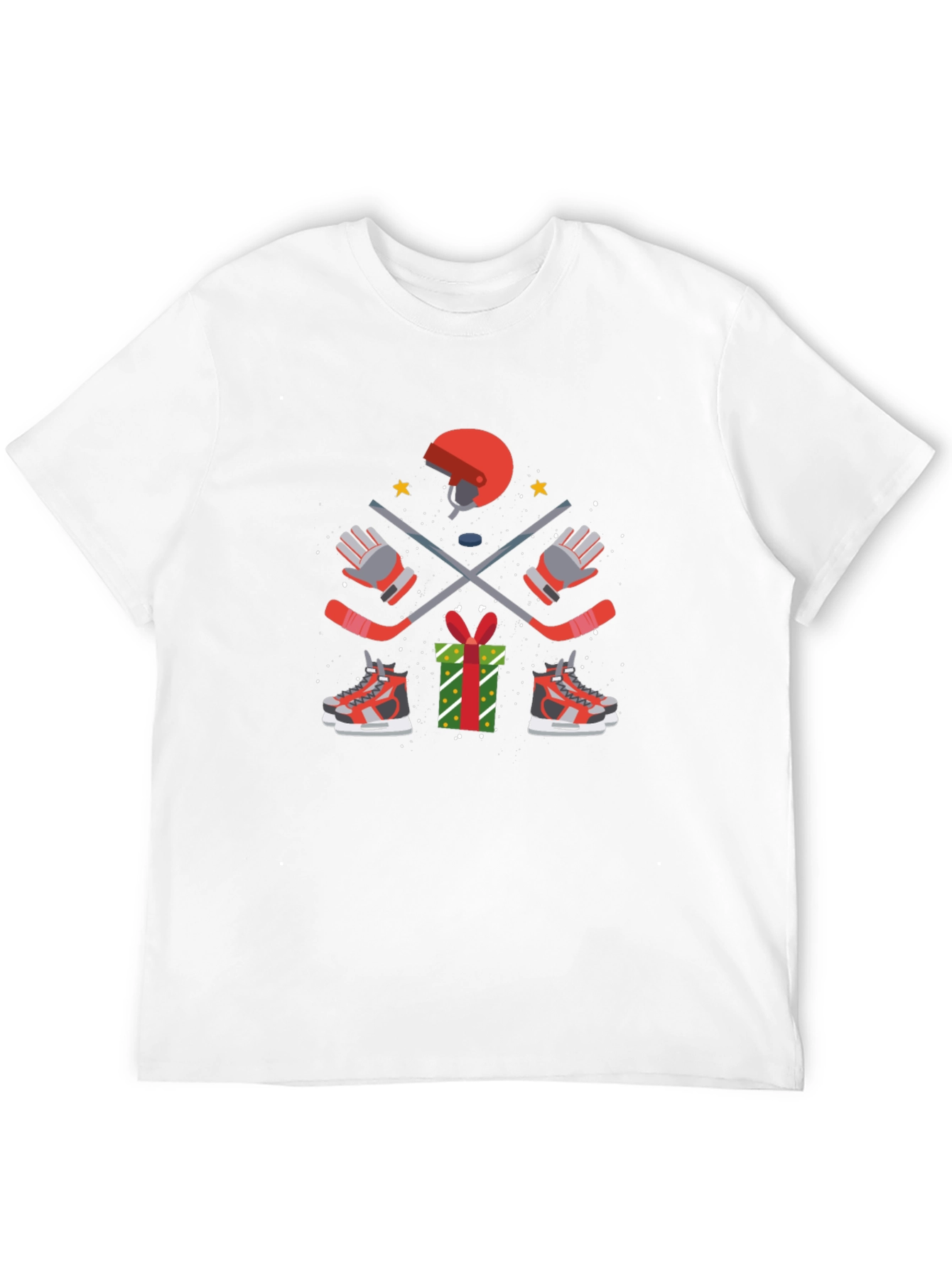 Holiday Hockey T-Shirt - Festive Hockey Gear Design
