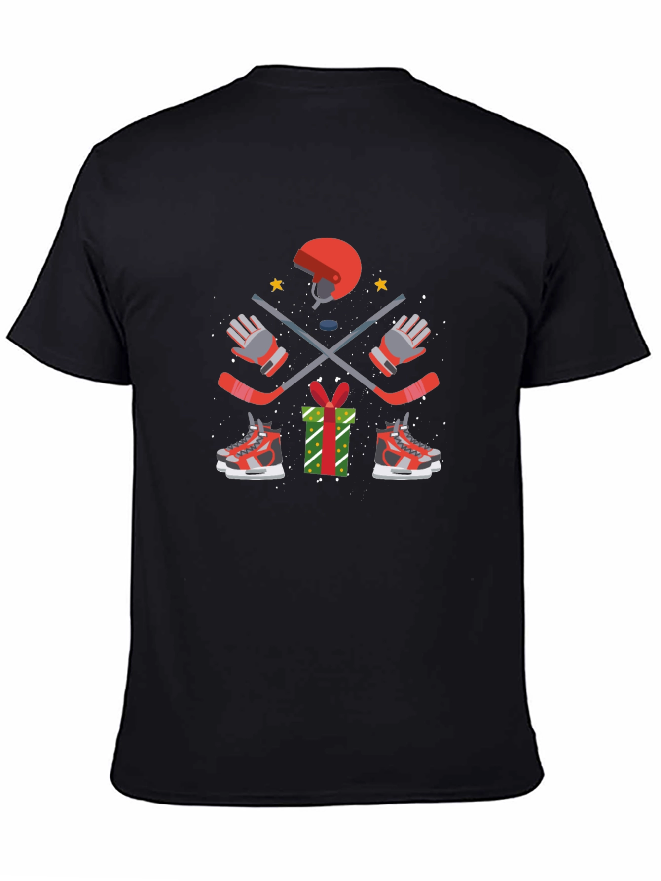 Holiday Hockey T-Shirt - Festive Hockey Gear Design