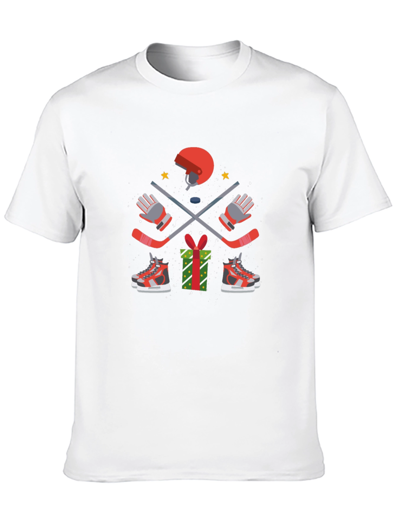 Holiday Hockey T-Shirt - Festive Hockey Gear Design