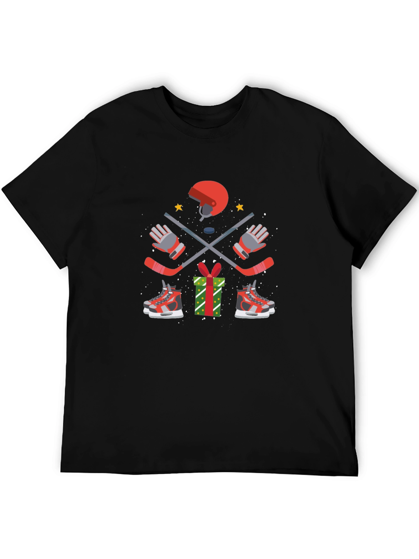 Holiday Hockey T-Shirt - Festive Hockey Gear Design