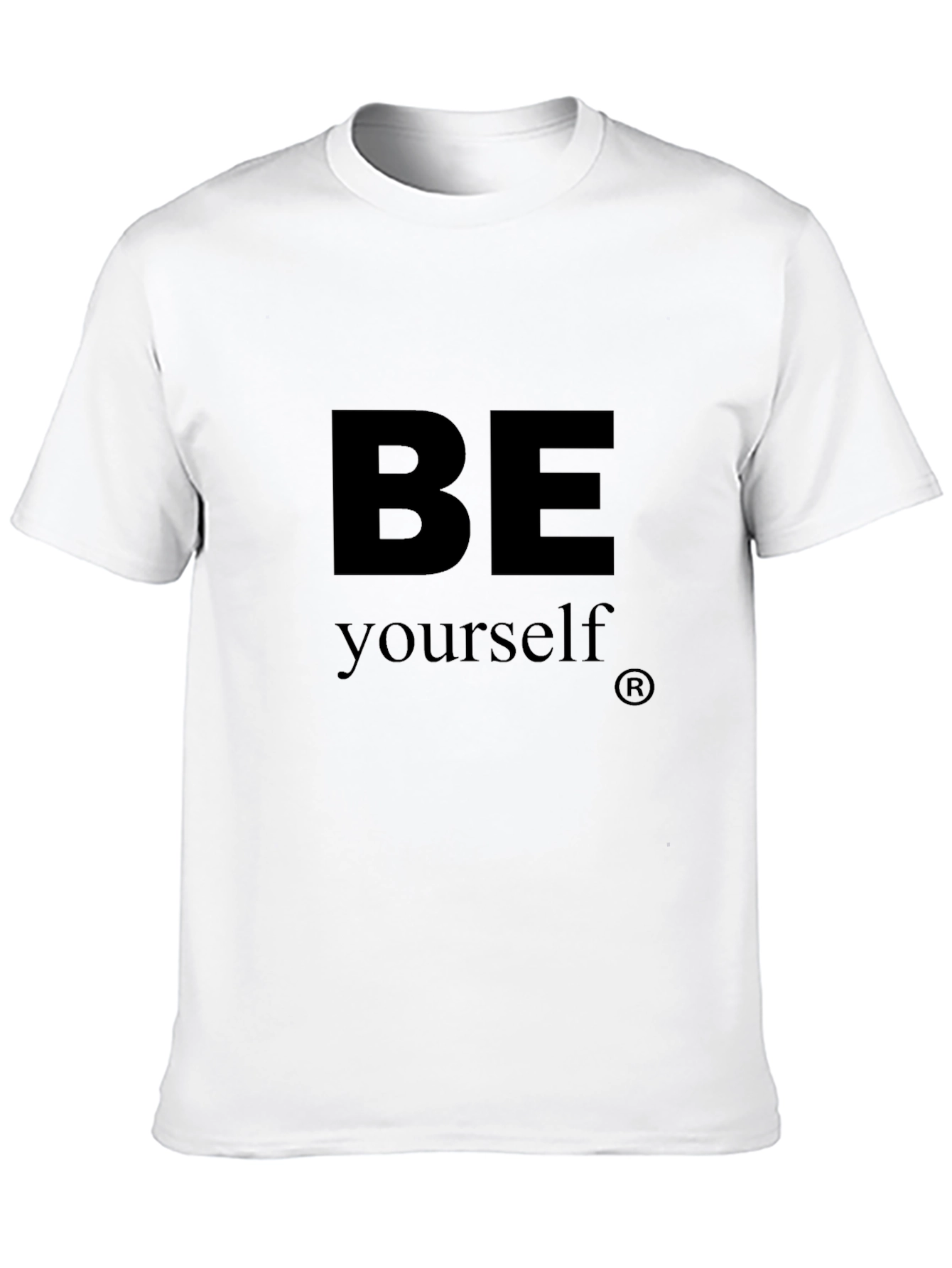 Be Yourself Graphic Print Black T-Shirt