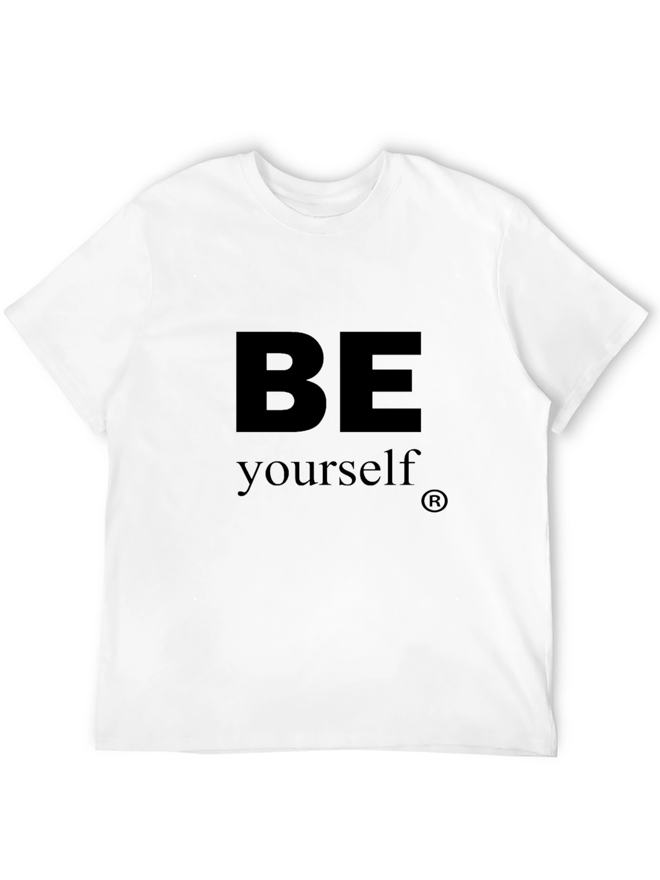 Be Yourself Graphic Print Black T-Shirt