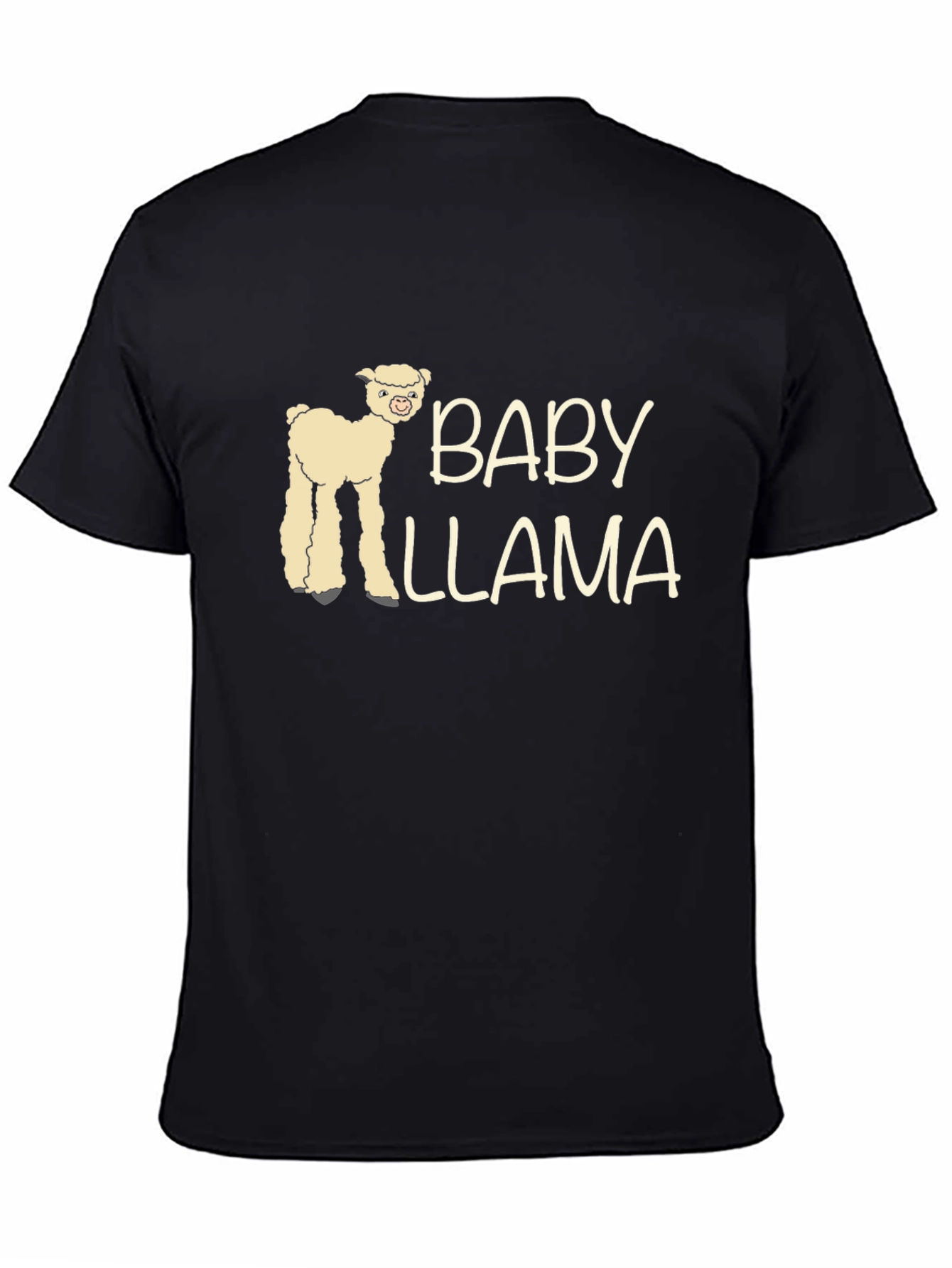 Baby Llama Black T-Shirt