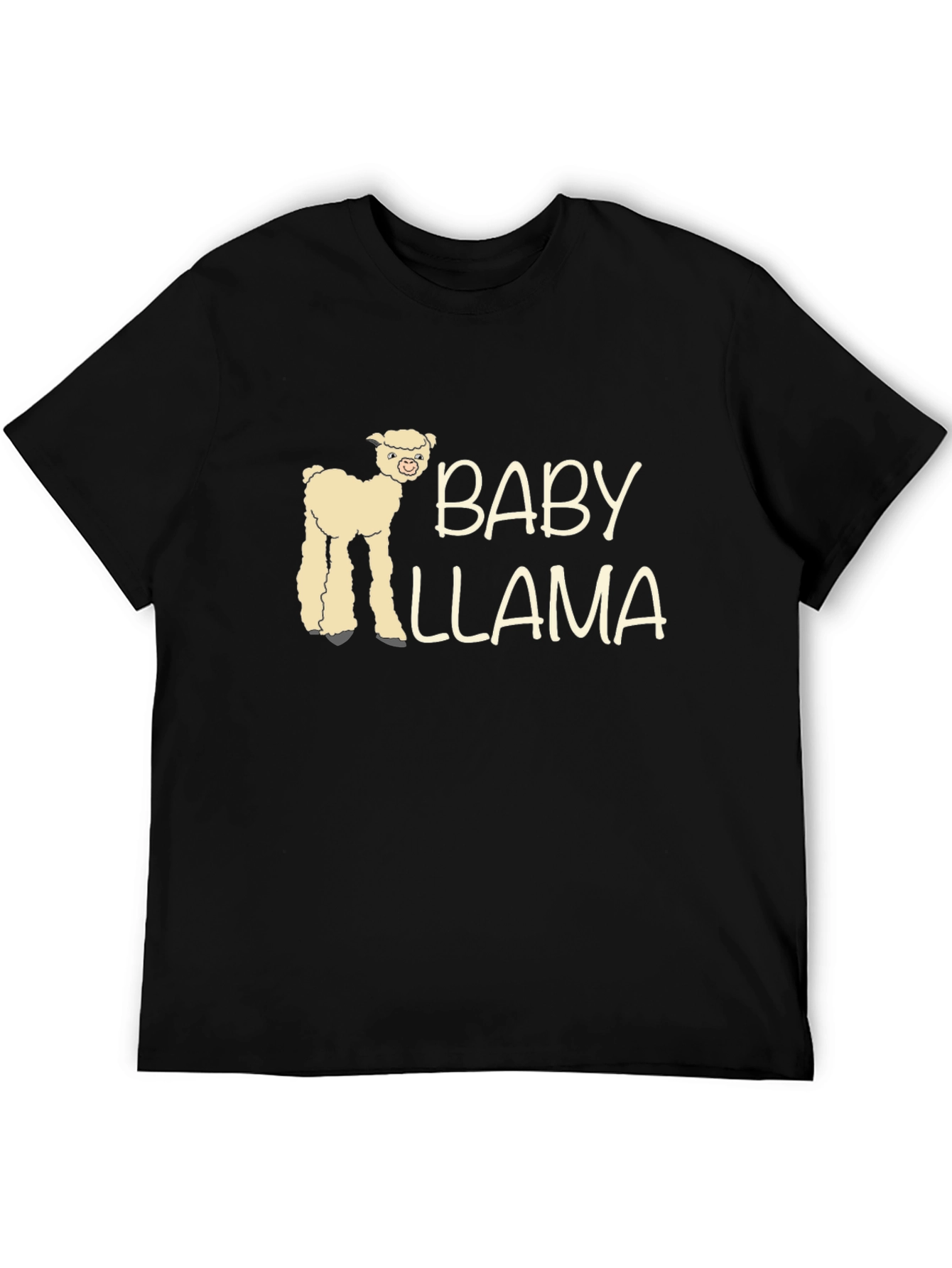 Baby Llama Black T-Shirt