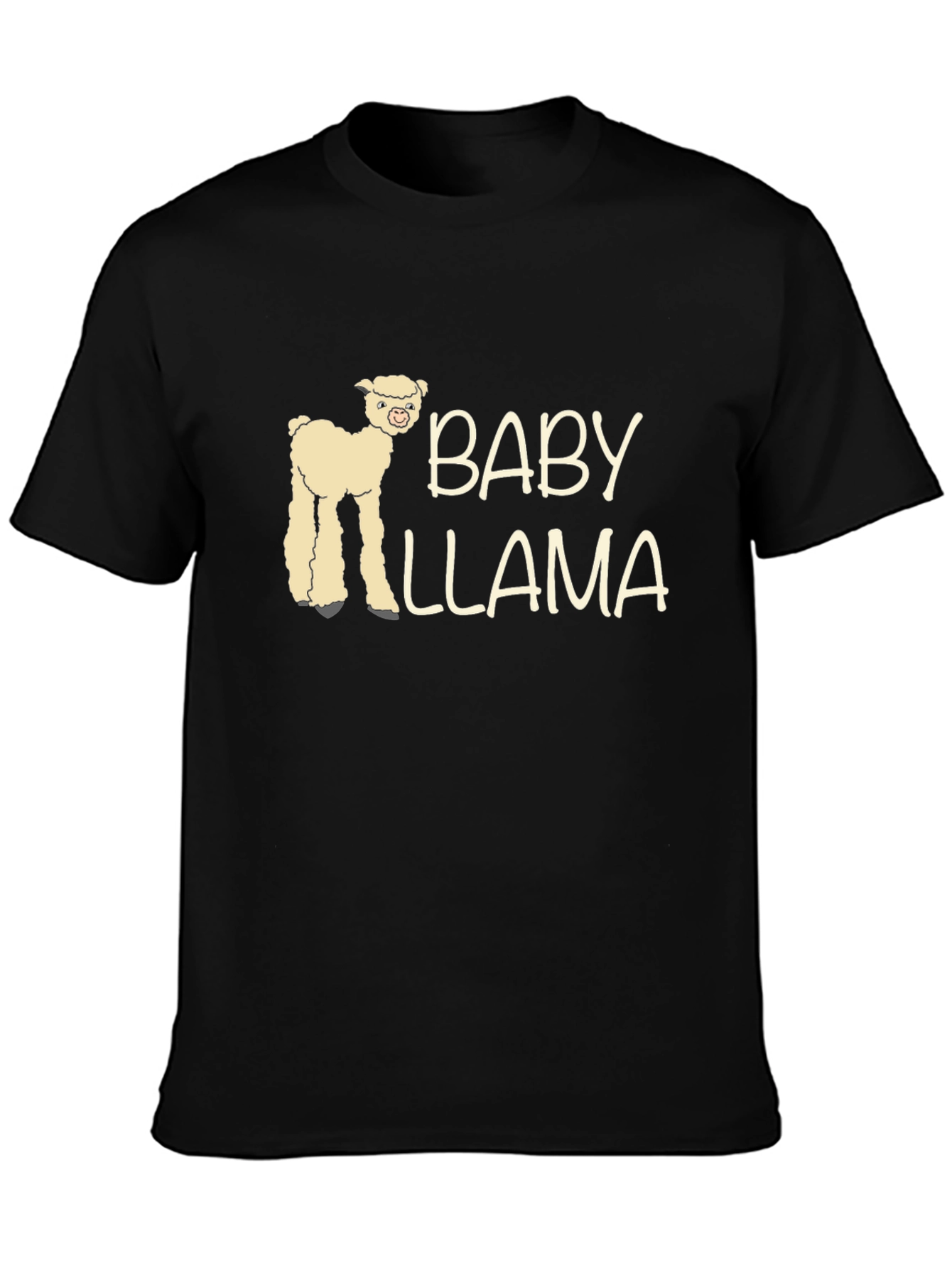 Baby Llama Black T-Shirt