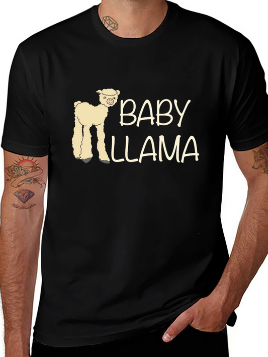 Baby Llama Black T-Shirt