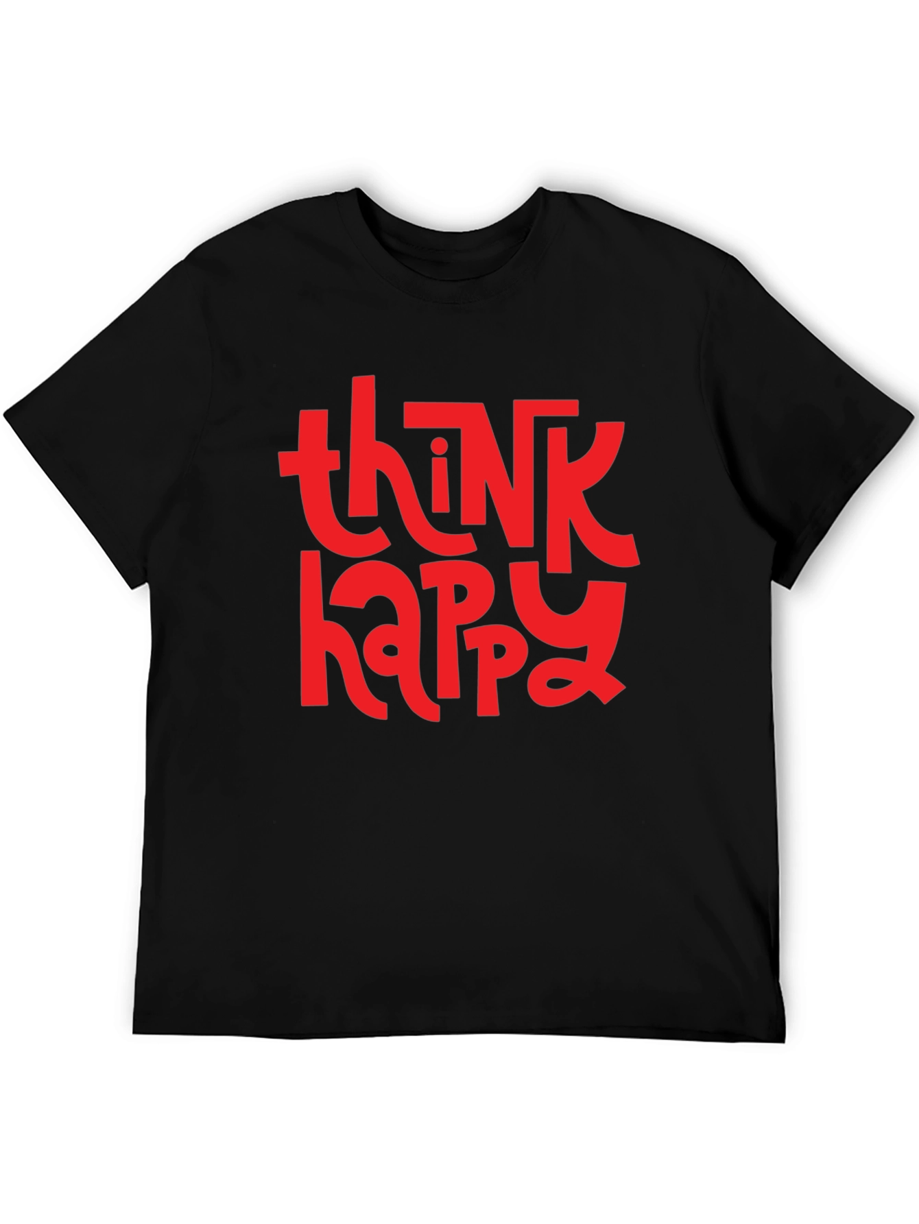 Think Happy Graphic Tee - Black