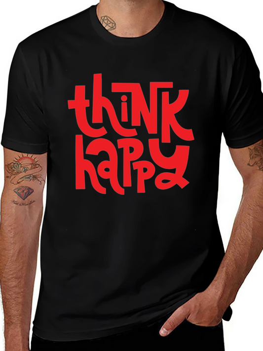 Think Happy Graphic Tee - Black