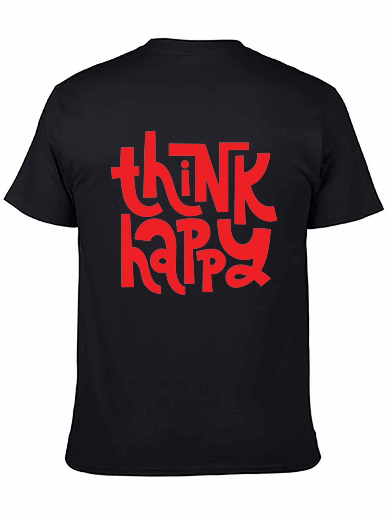 Think Happy Graphic Tee - Black