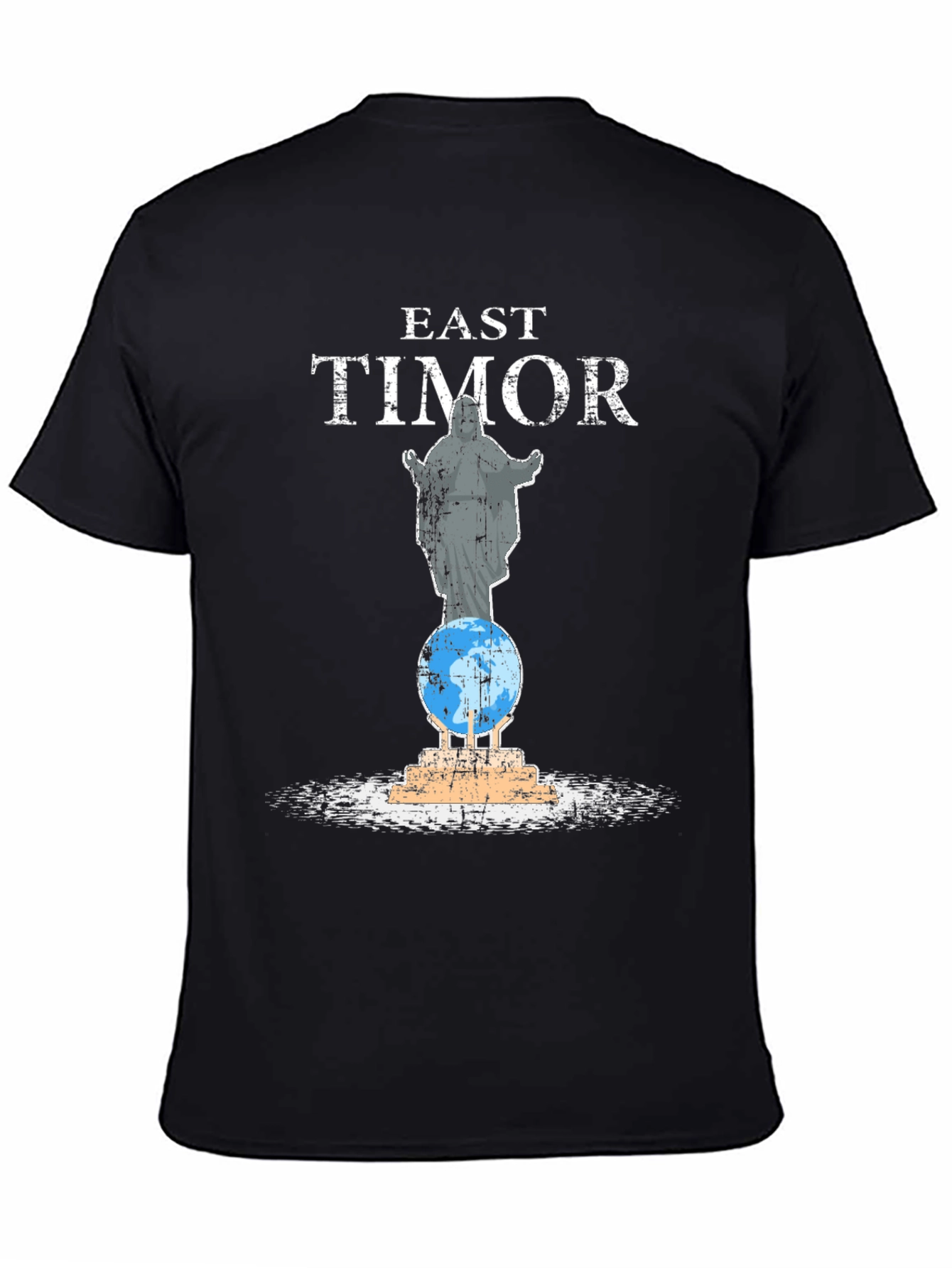 East Timor Statue Graphic Tee - Black