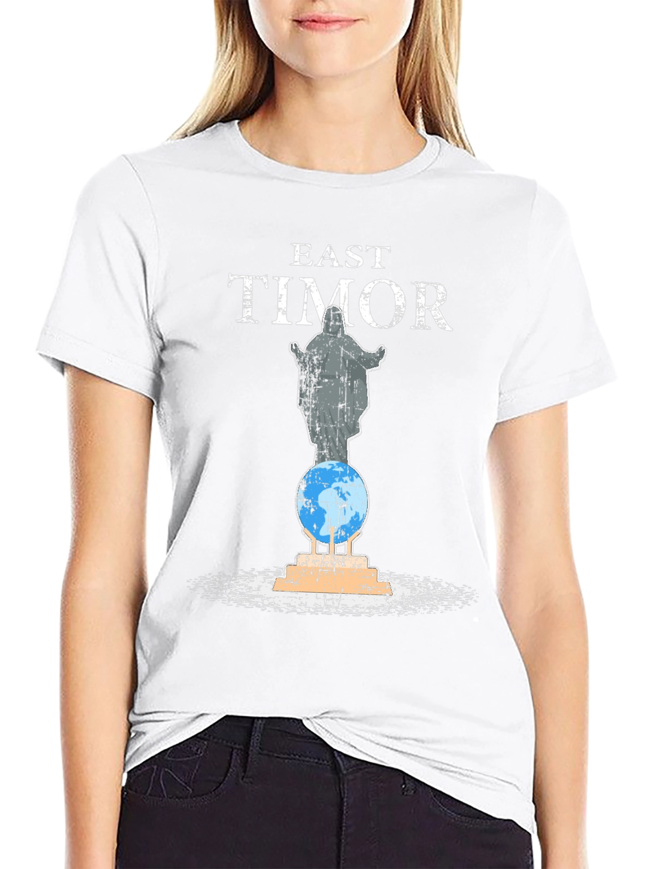 East Timor Statue Graphic Tee - Black