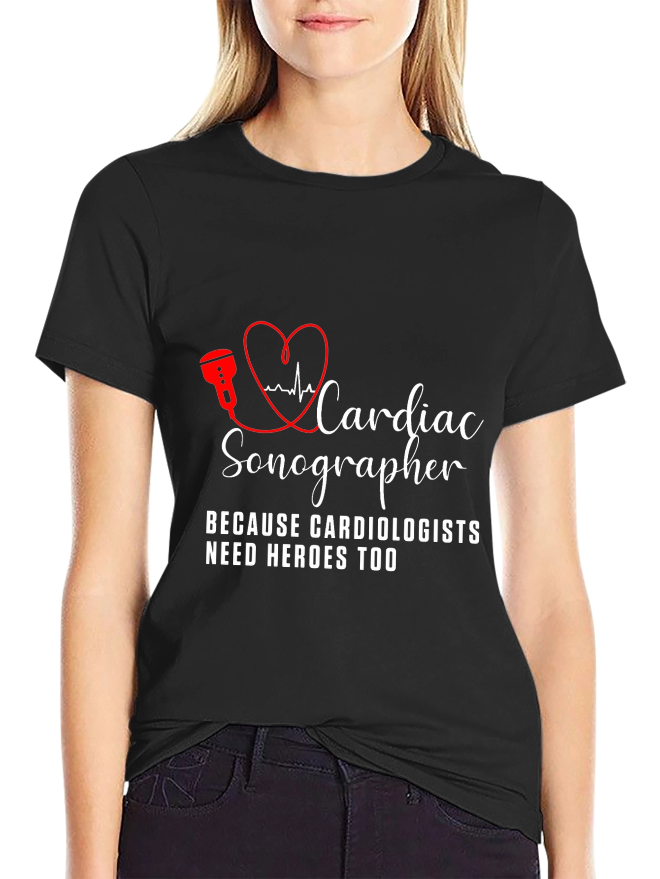 Cardiac Sonographer T-Shirt - Hero Edition