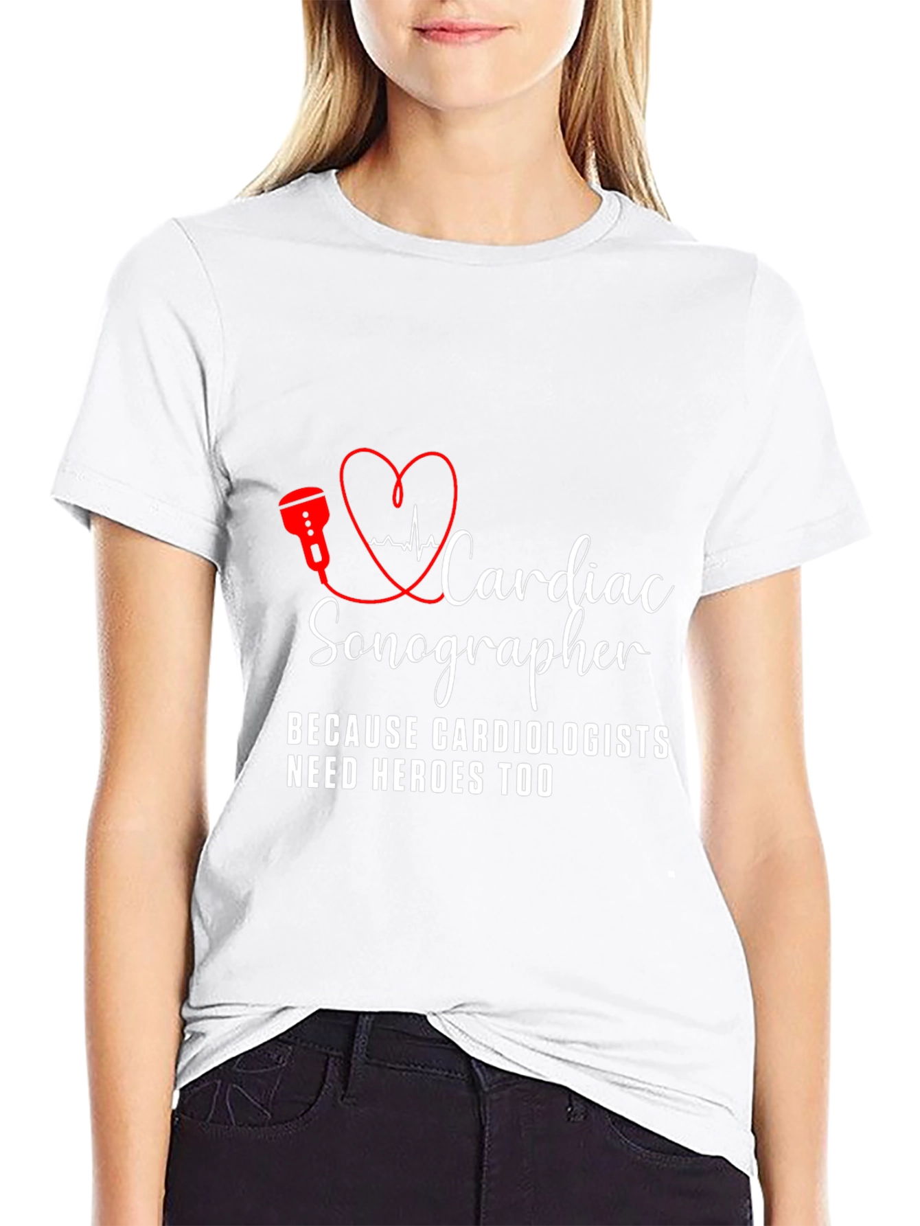 Cardiac Sonographer T-Shirt - Hero Edition