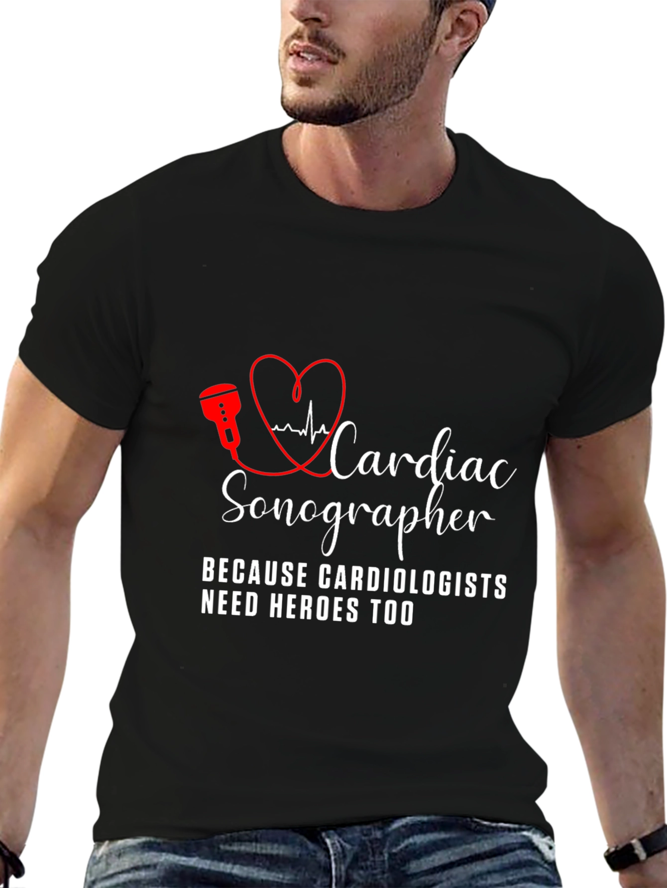 Cardiac Sonographer T-Shirt - Hero Edition