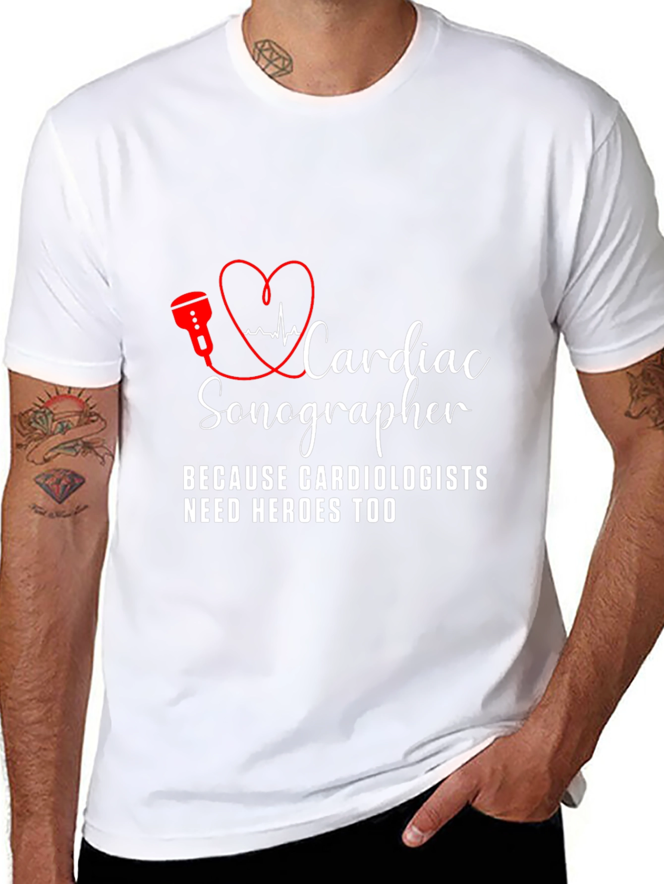 Cardiac Sonographer T-Shirt - Hero Edition
