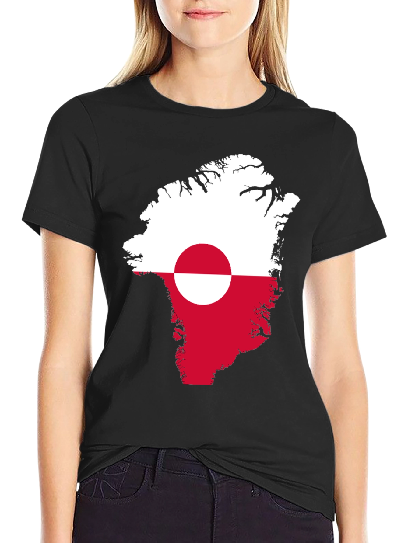Greenland Flag Map T-Shirt