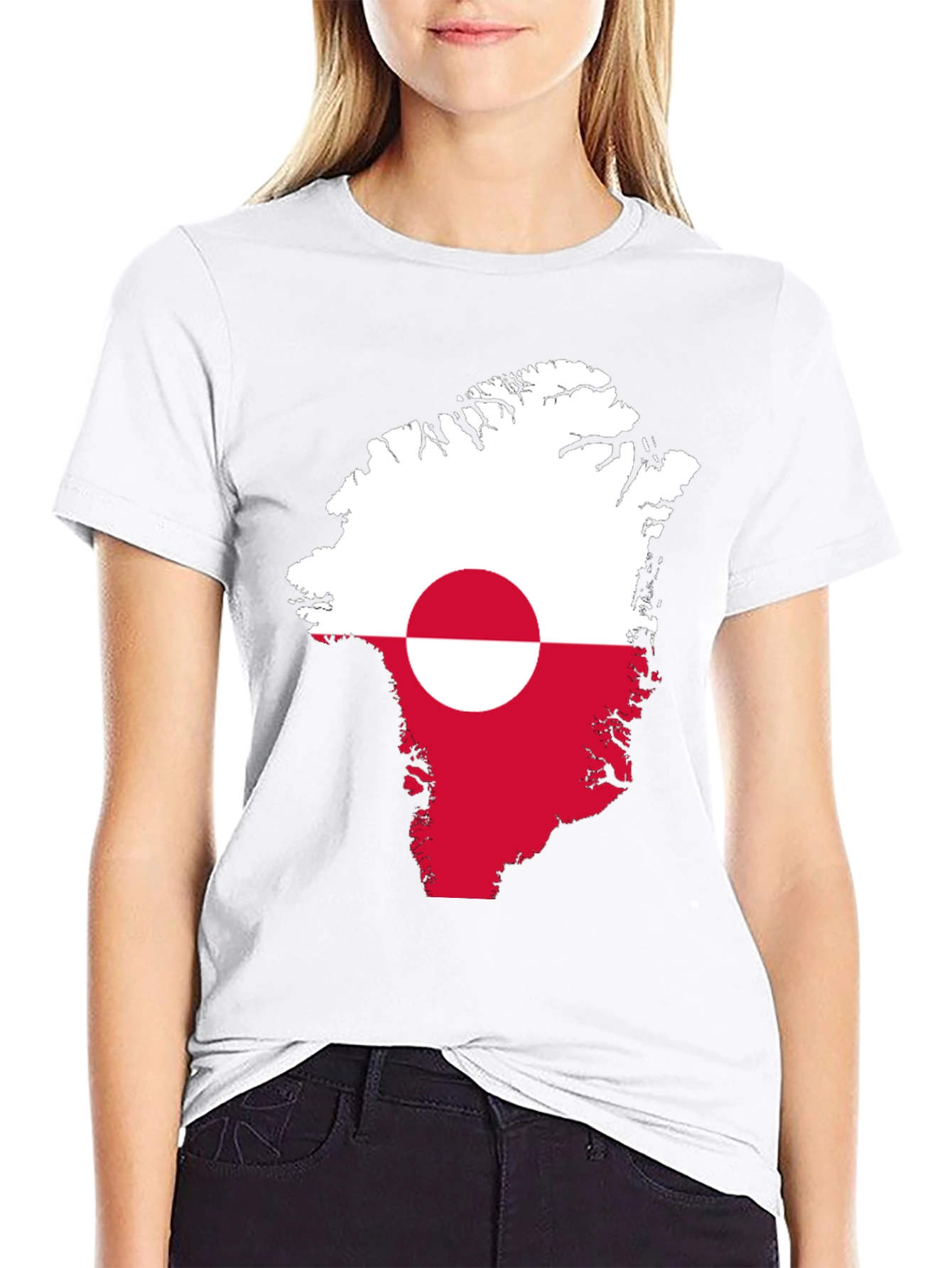 Greenland Flag Map T-Shirt