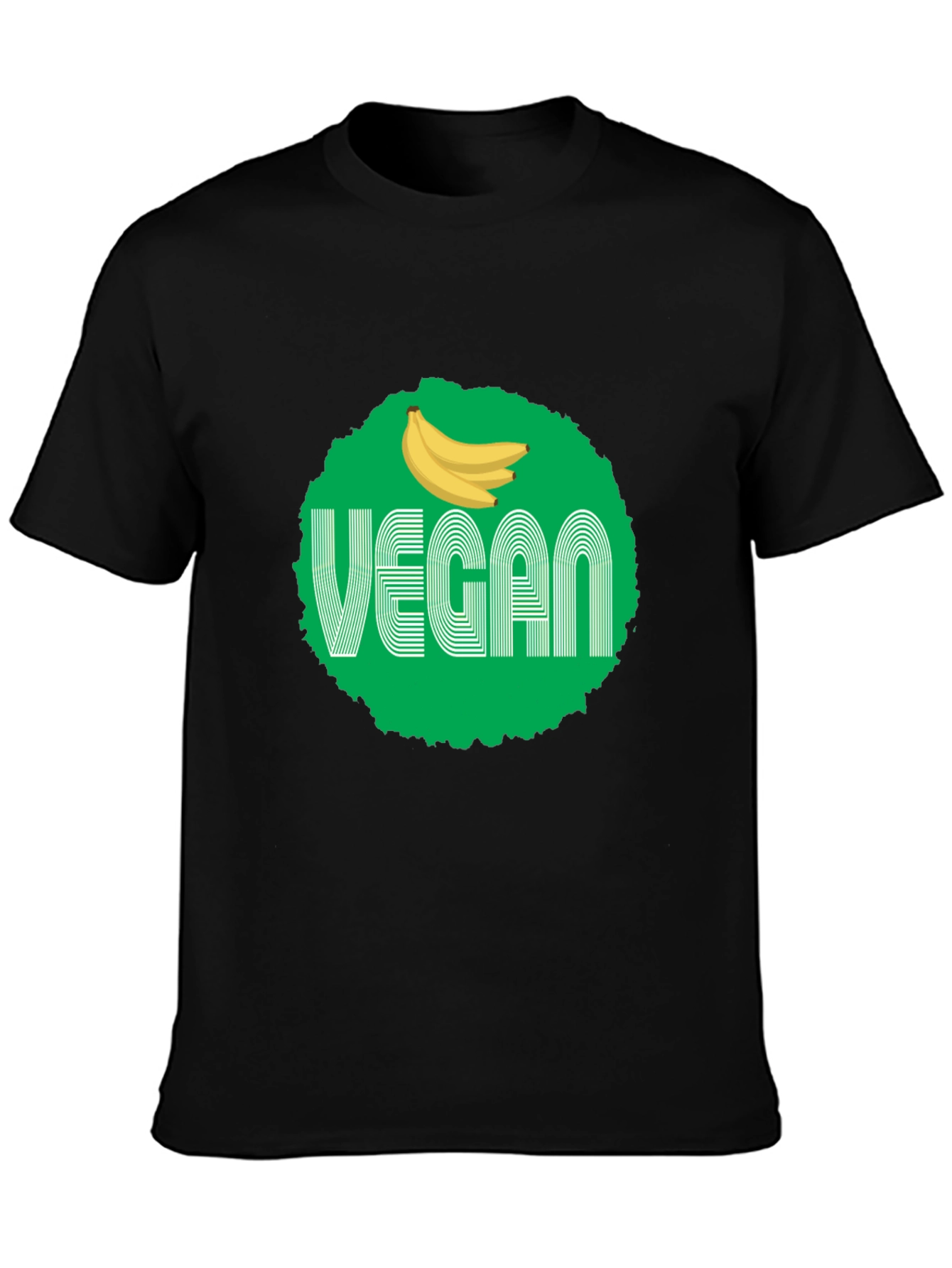 Vegan Banana Graphic Tee - Unisex Black T-Shirt