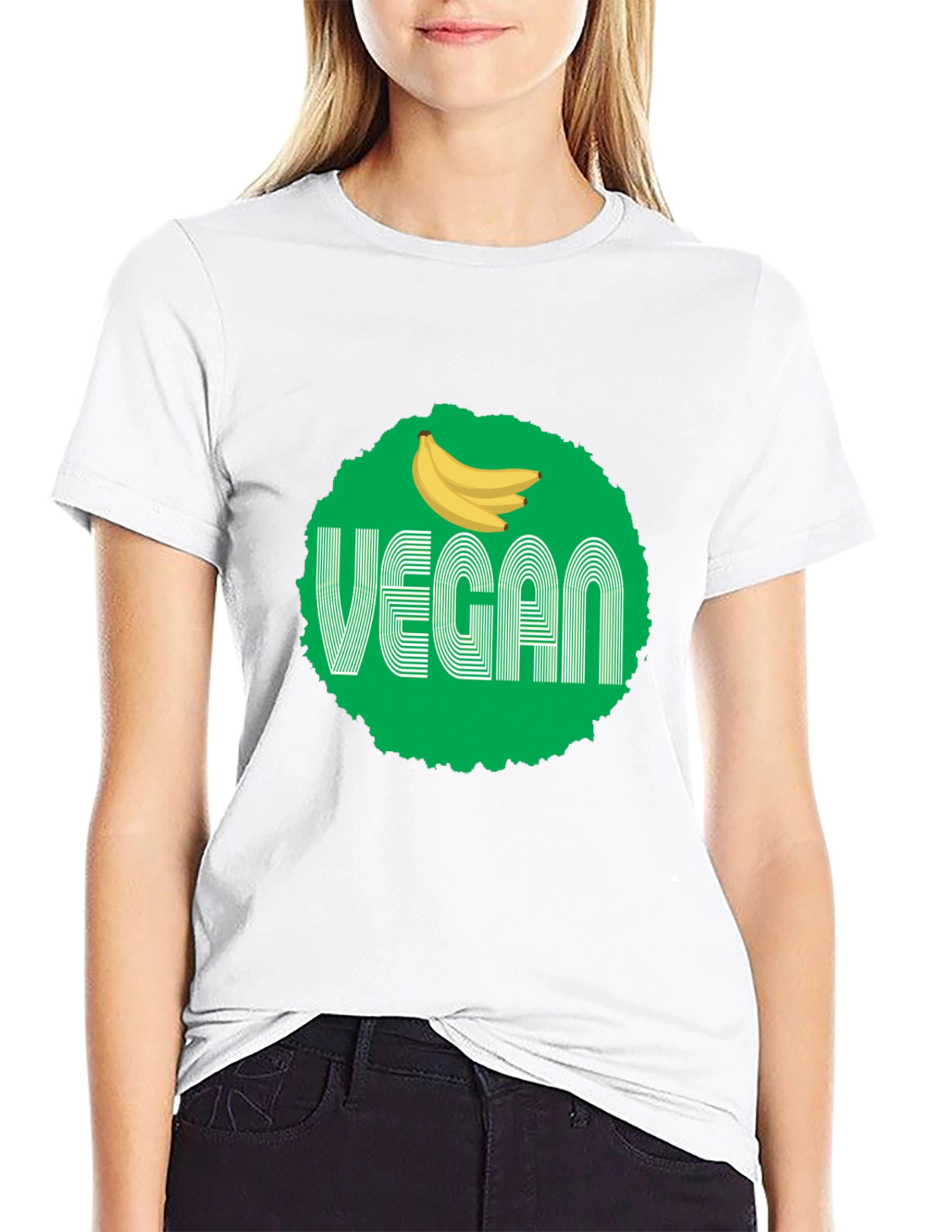 Vegan Banana Graphic Tee - Unisex Black T-Shirt