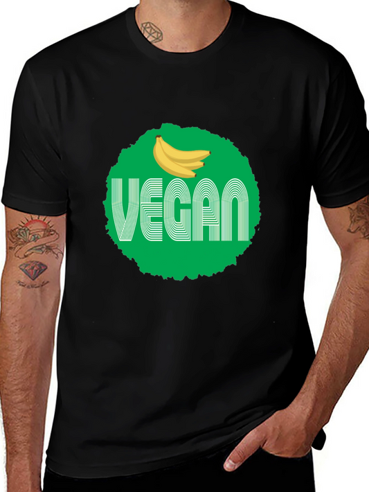 Vegan Banana Graphic Tee - Unisex Black T-Shirt