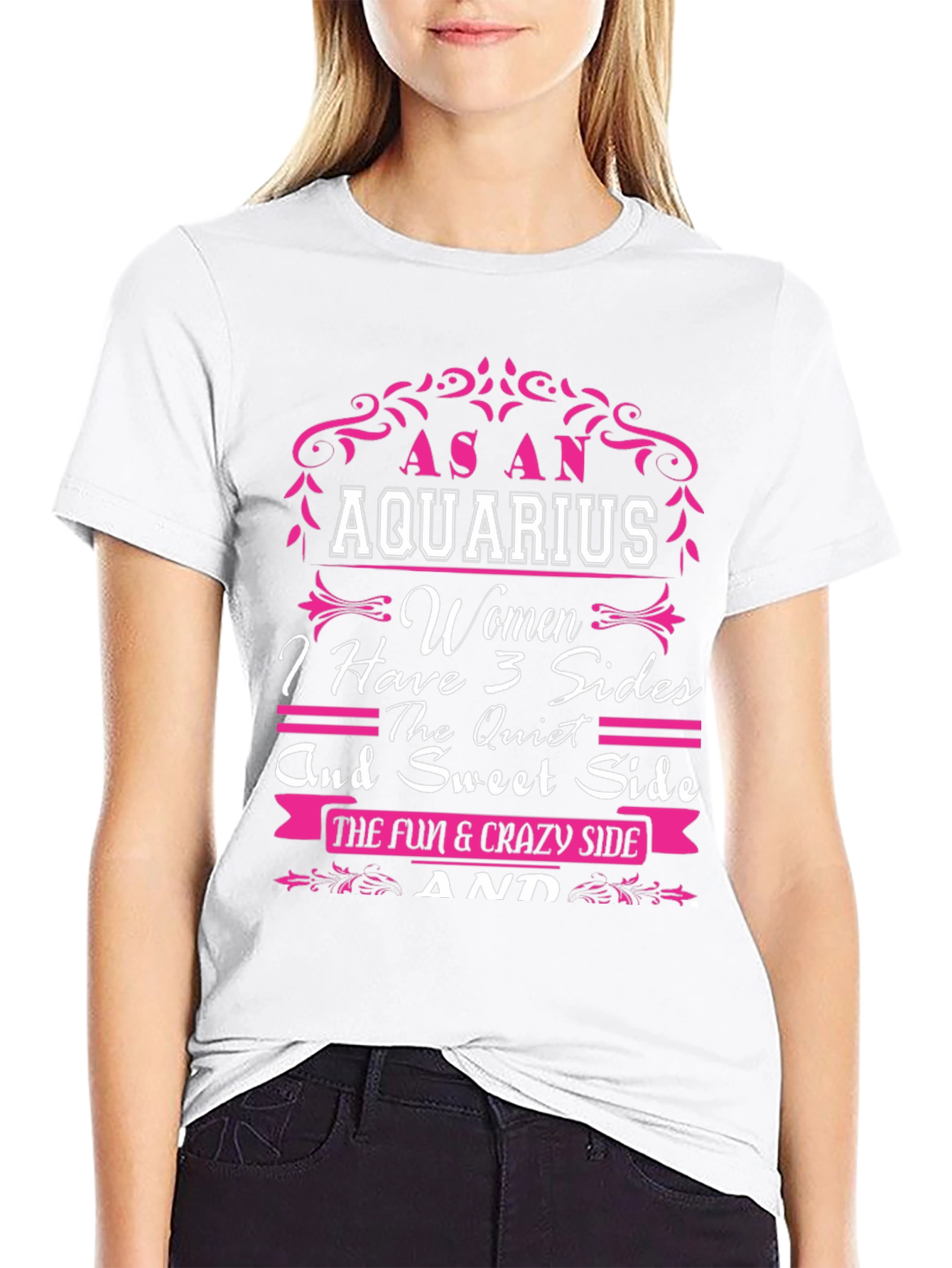 As an Aquarius Women T-Shirt - 3 Sides