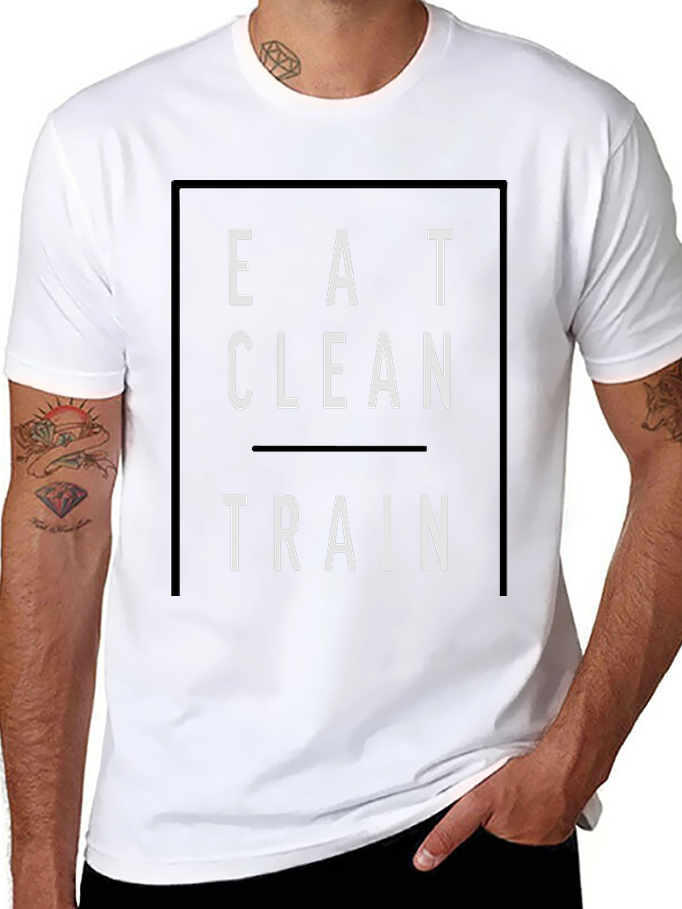 Eat Clean Train Black Graphic Tee