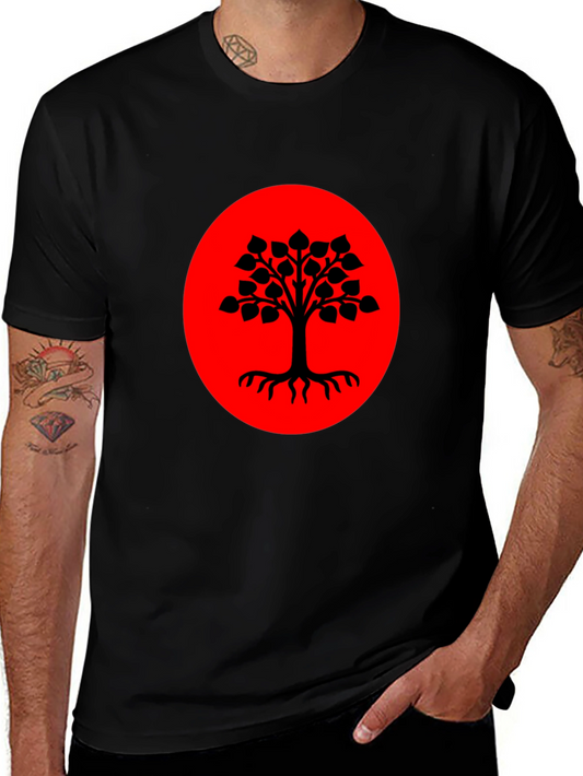 Tree of Life Graphic Tee - Red & Black