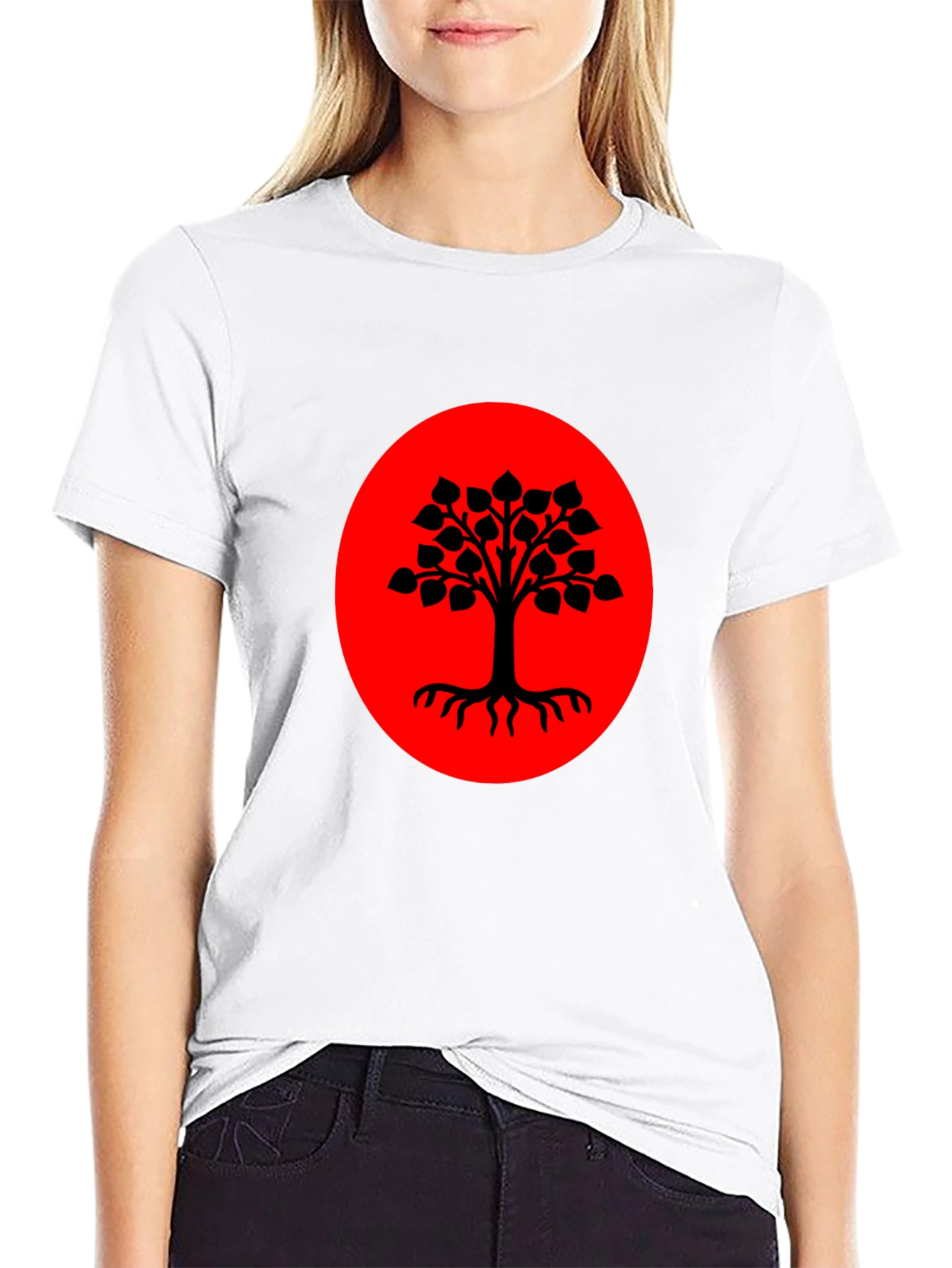 Tree of Life Graphic Tee - Red & Black