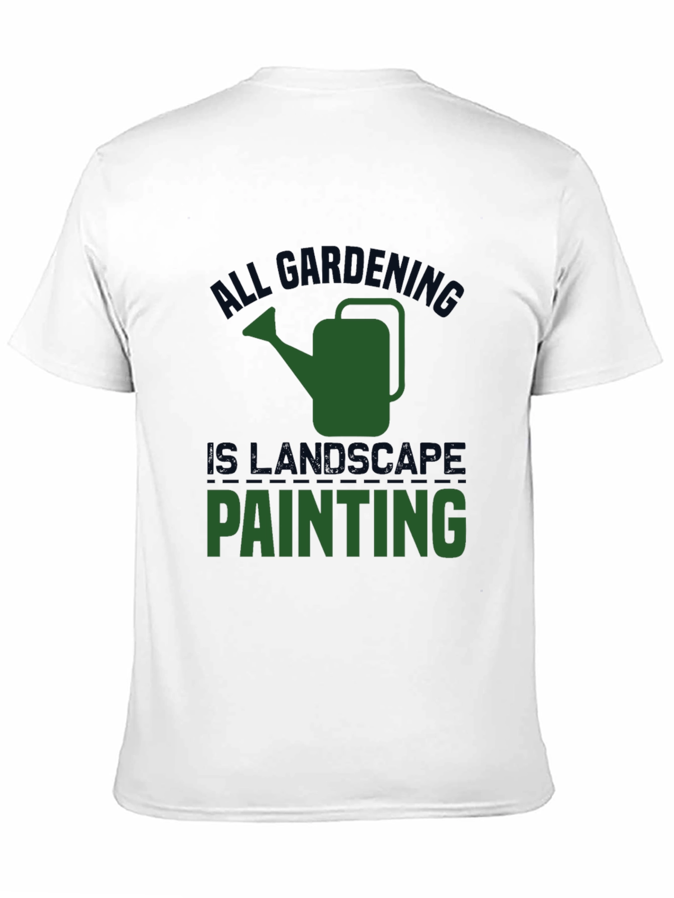 Gardening Landscape Painting T-Shirt - Black