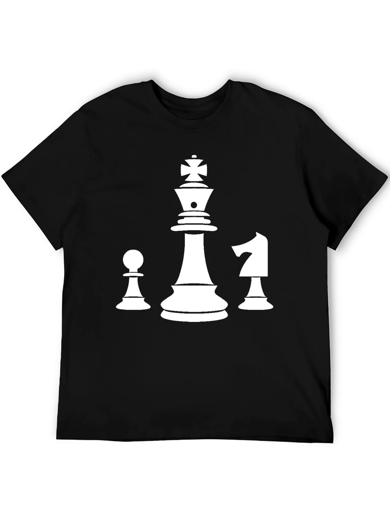 Chess Piece T-Shirt - King Pawn Knight Design