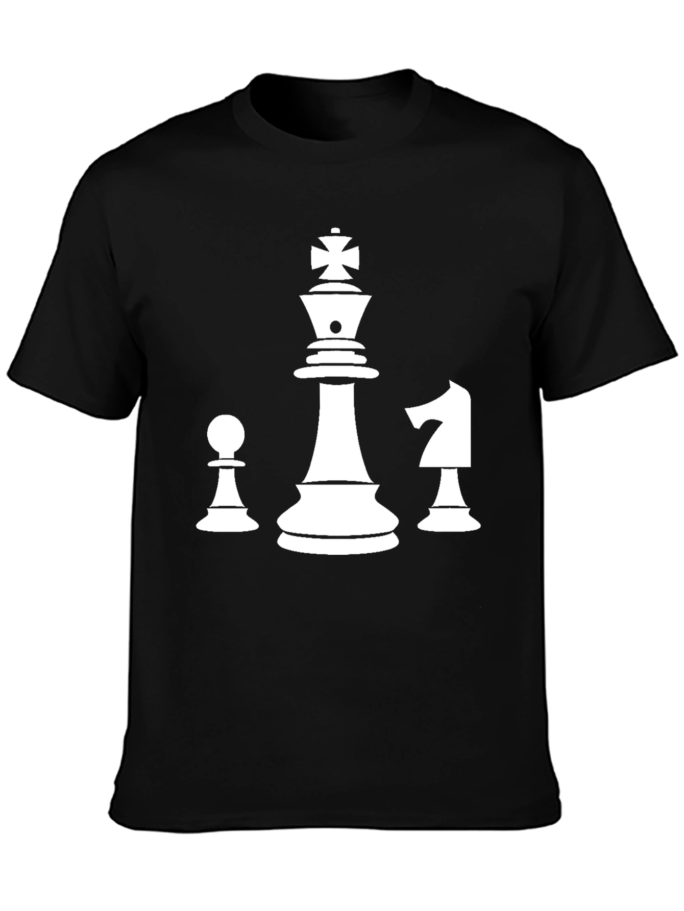 Chess Piece T-Shirt - King Pawn Knight Design