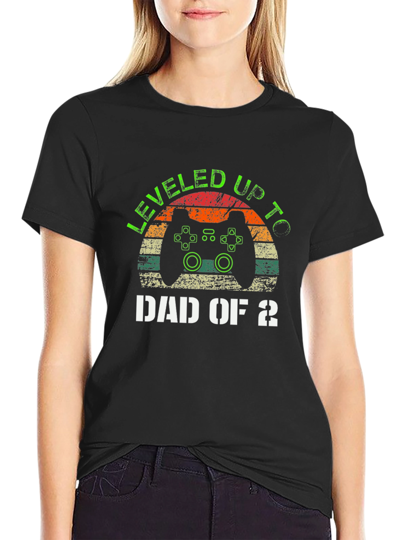 Leveled Up to Dad of 2 T-Shirt