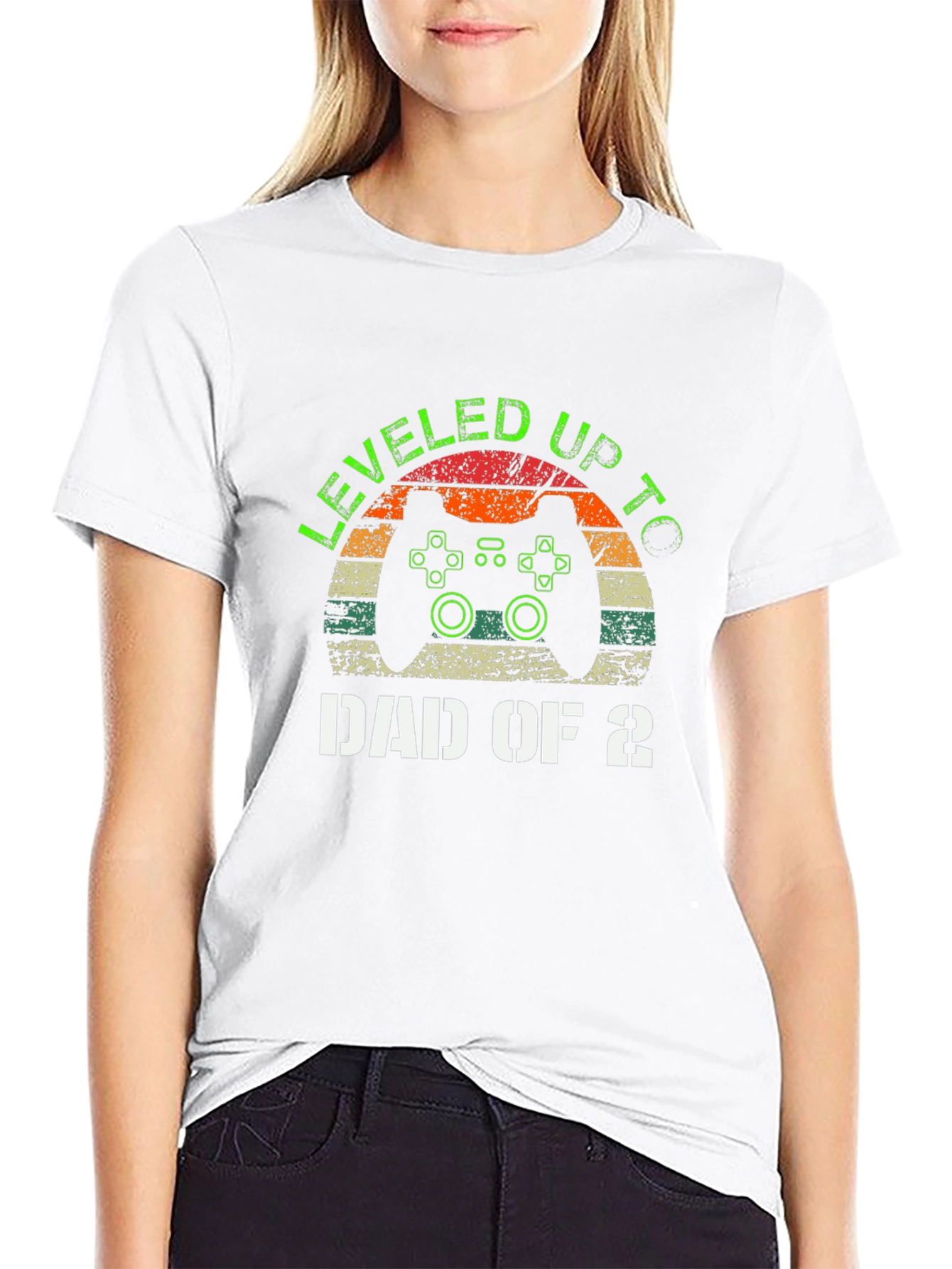 Leveled Up to Dad of 2 T-Shirt