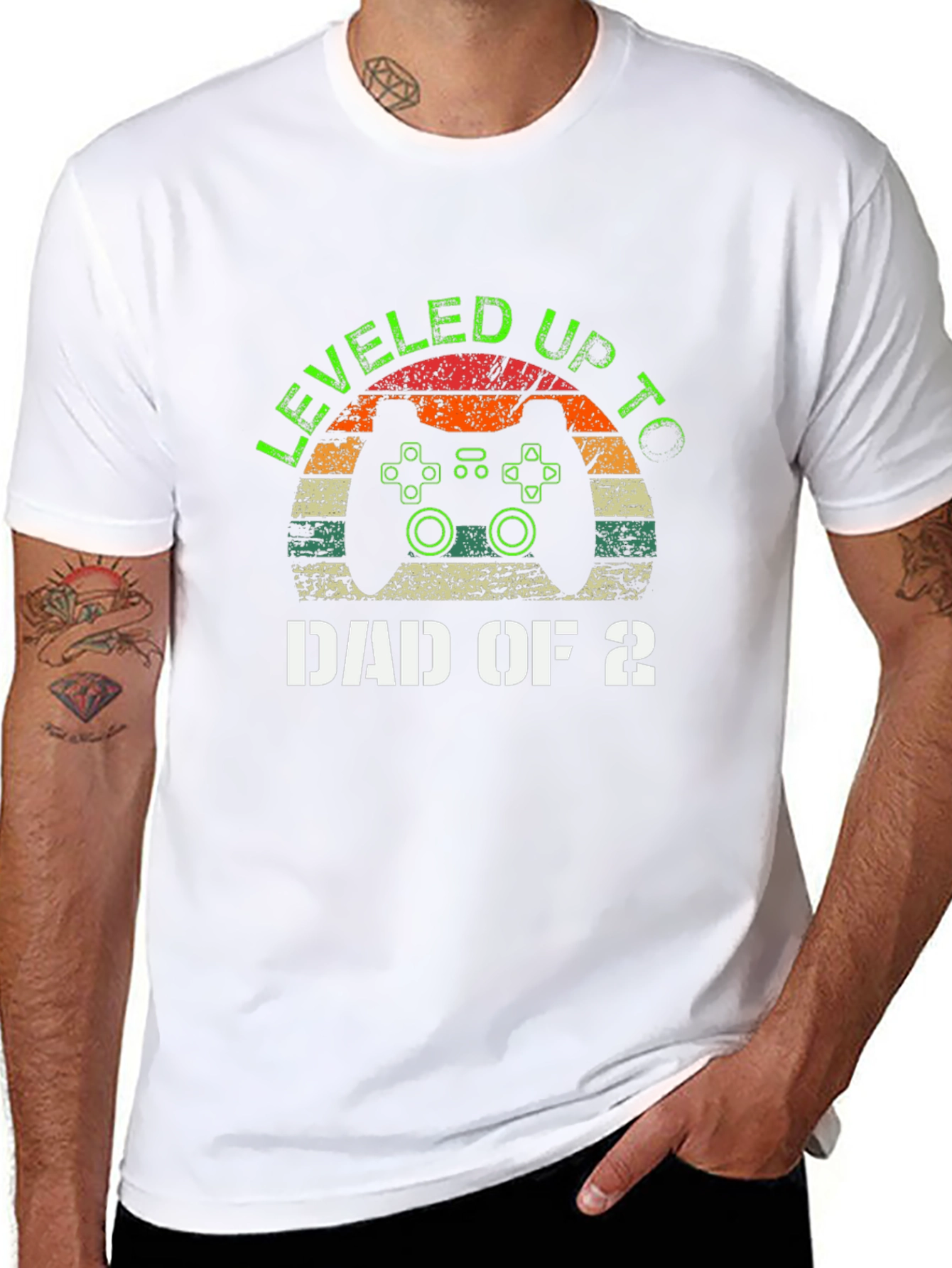 Leveled Up to Dad of 2 T-Shirt