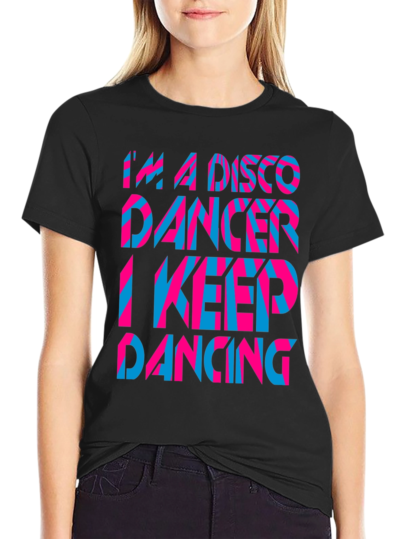 Disco Dancer Graphic Print Crew Neck T-Shirt