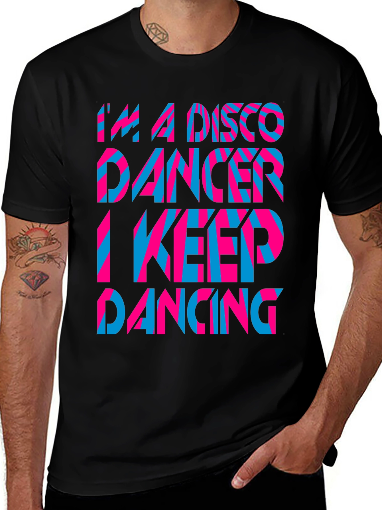 Disco Dancer Graphic Print Crew Neck T-Shirt