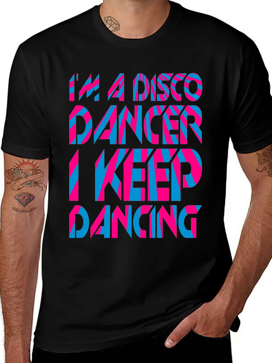Disco Dancer Graphic Print Crew Neck T-Shirt