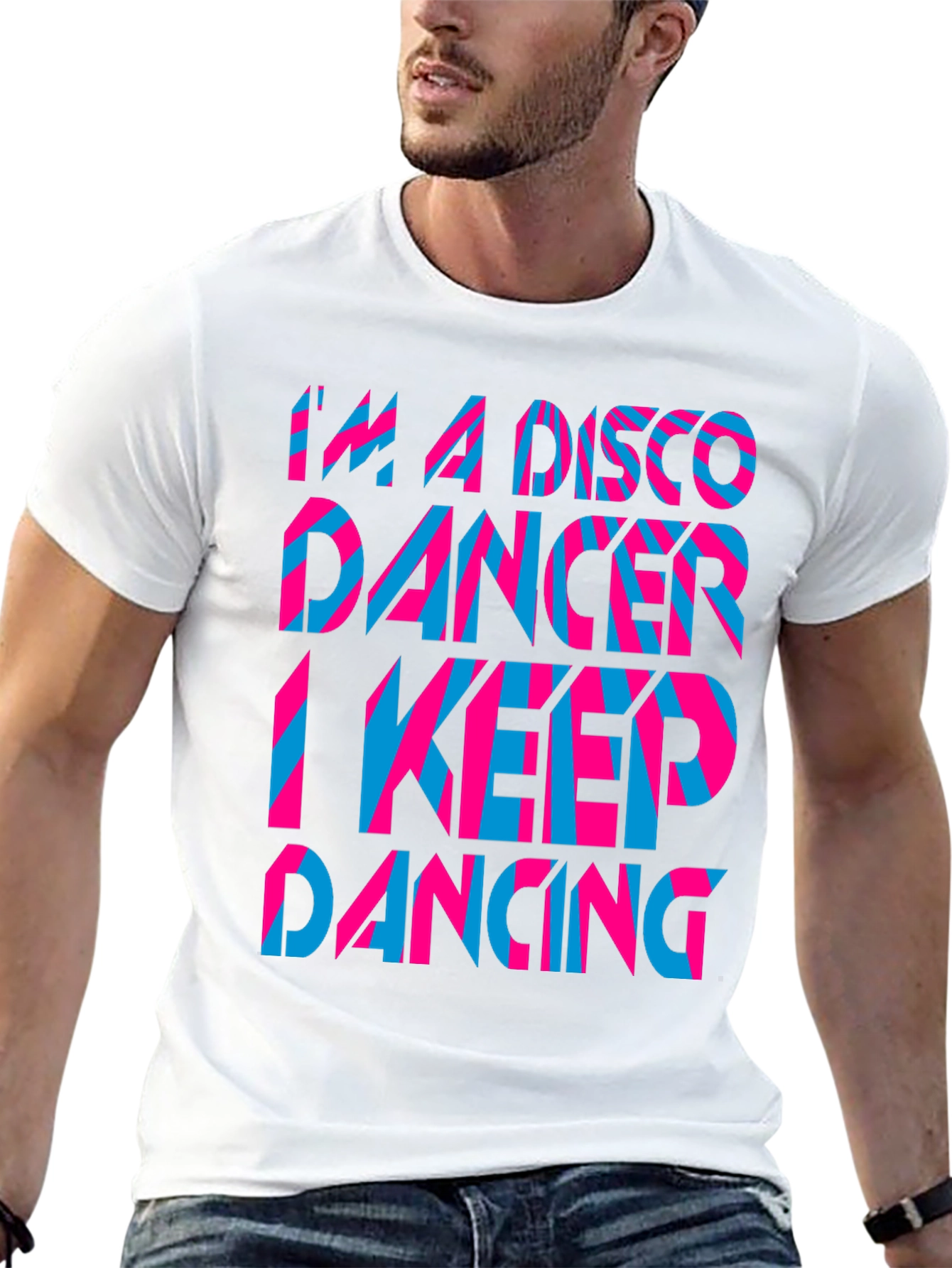 Disco Dancer Graphic Print Crew Neck T-Shirt
