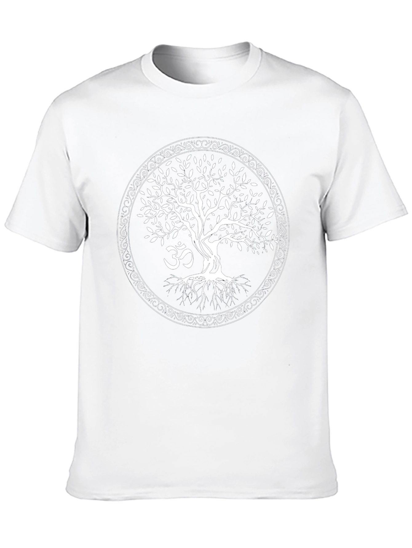 Tree of Life Om Symbol Black T-Shirt