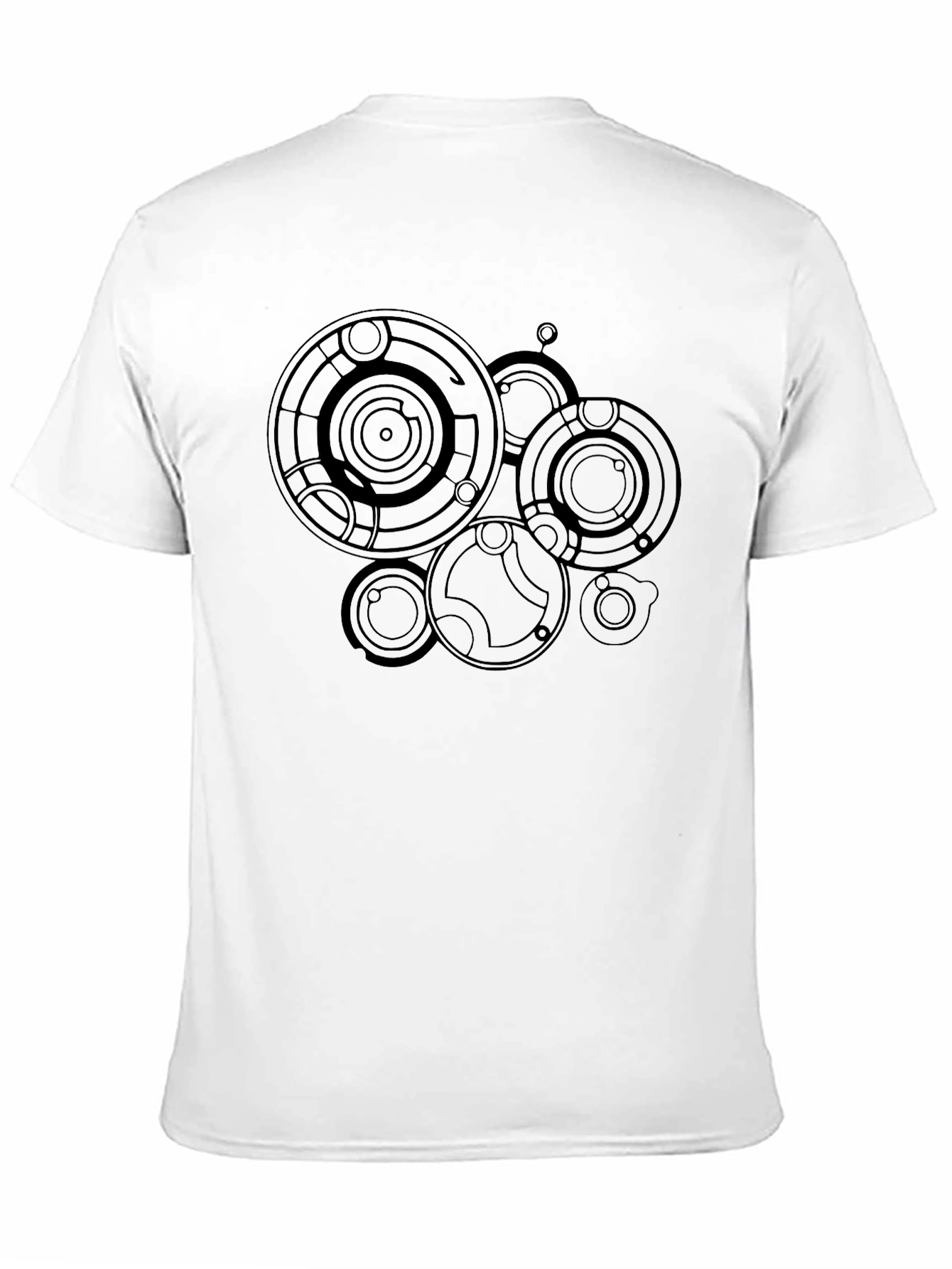 Gallifreyan Circle Design T-Shirt - Black Cotton Tee