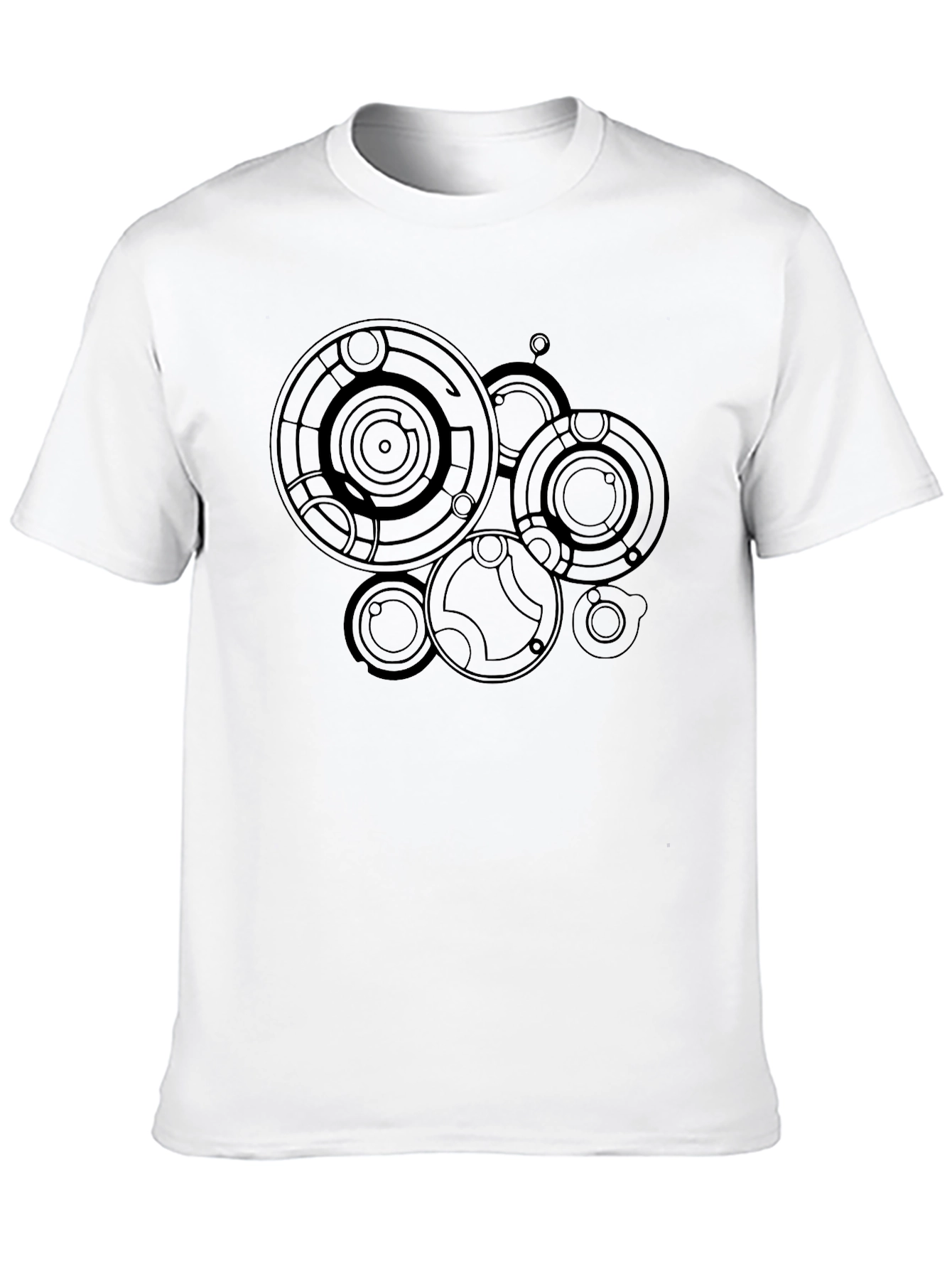 Gallifreyan Circle Design T-Shirt - Black Cotton Tee