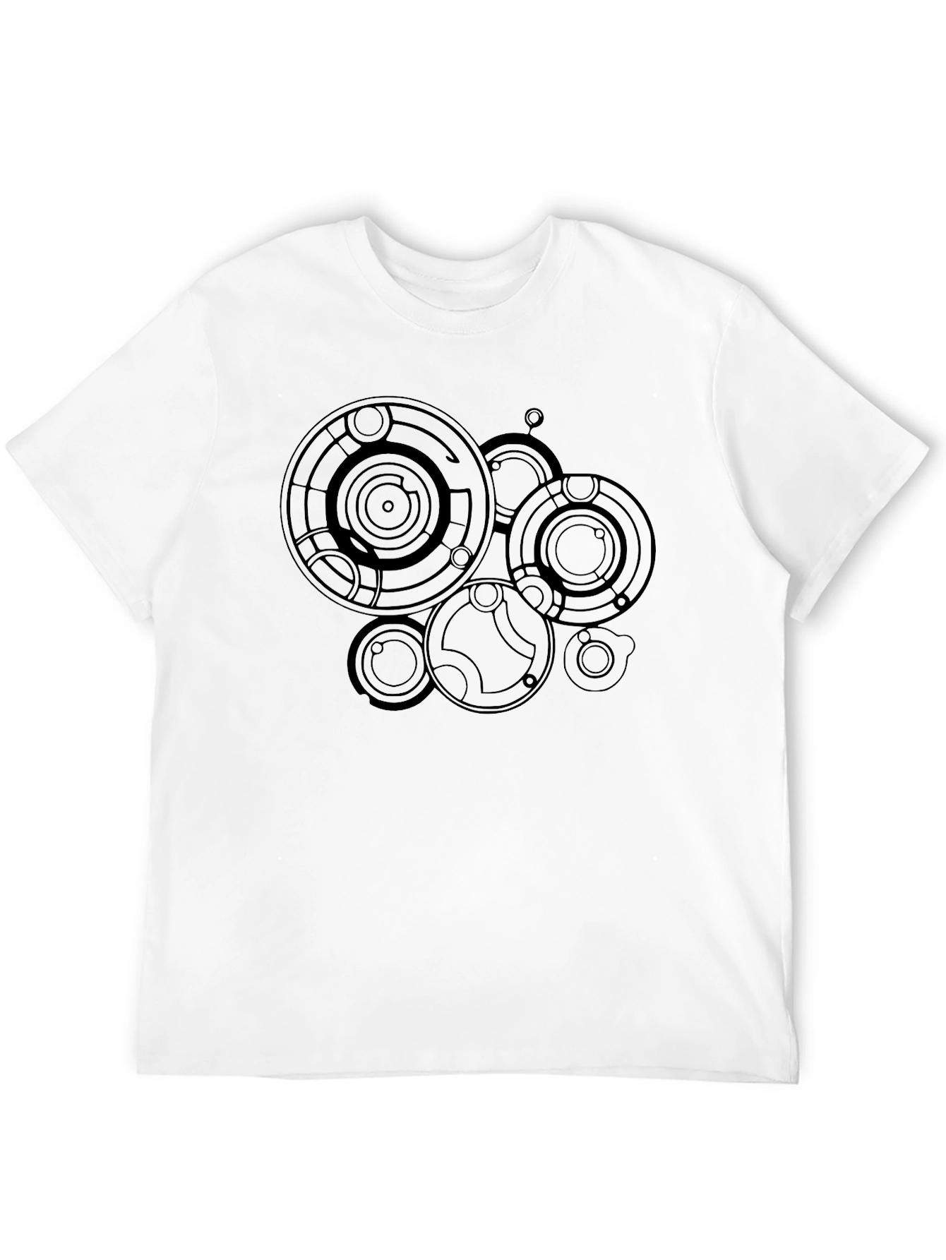 Gallifreyan Circle Design T-Shirt - Black Cotton Tee