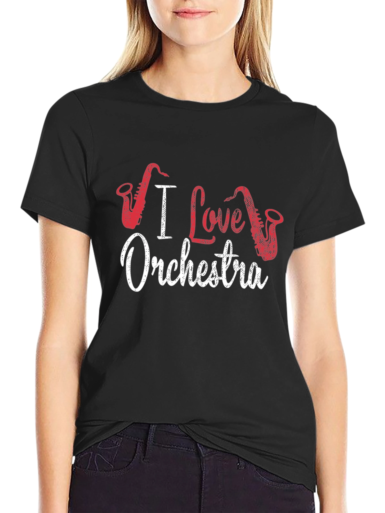 I Love Orchestra Saxophone Graphic Tee