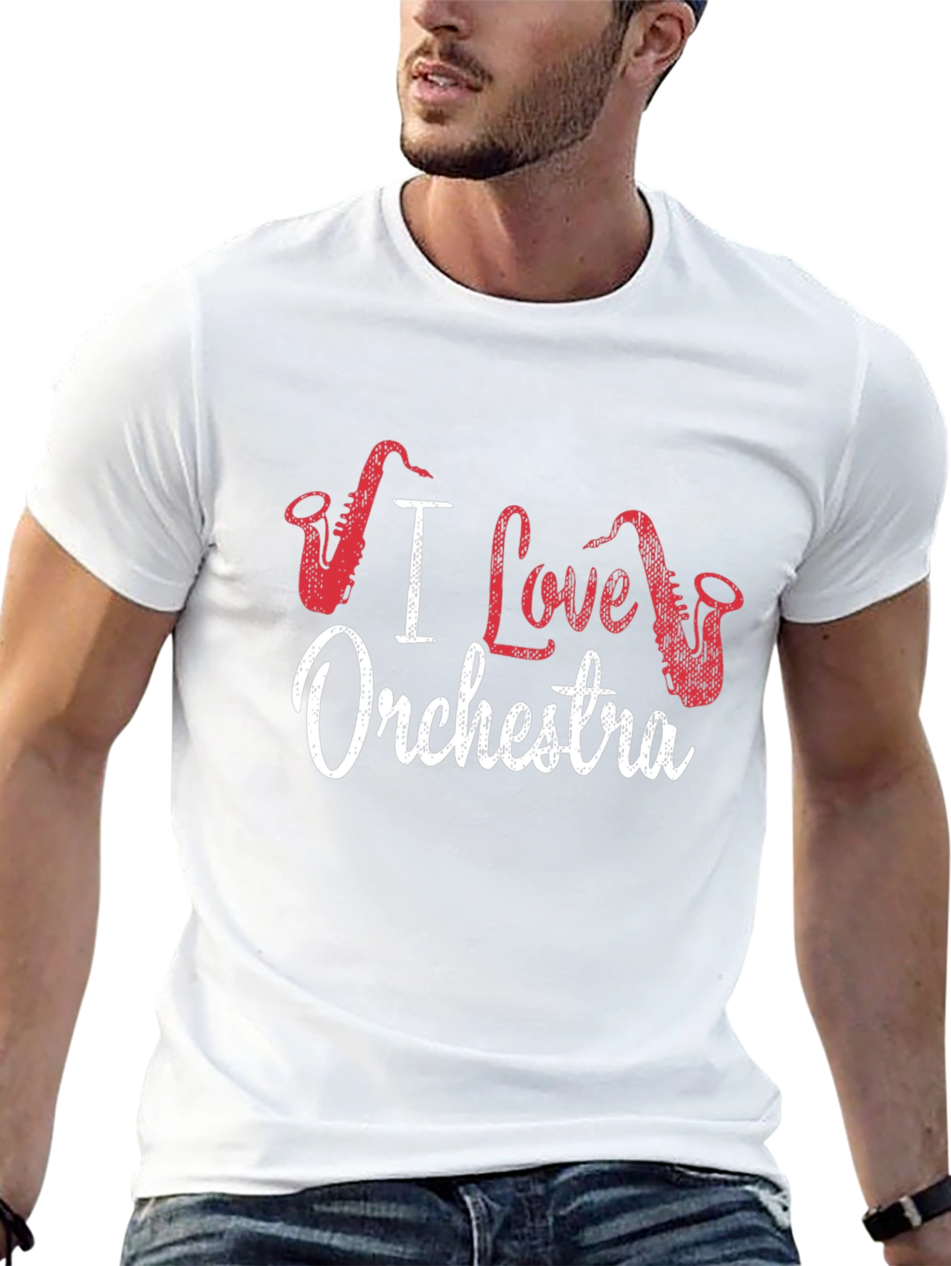 I Love Orchestra Saxophone Graphic Tee